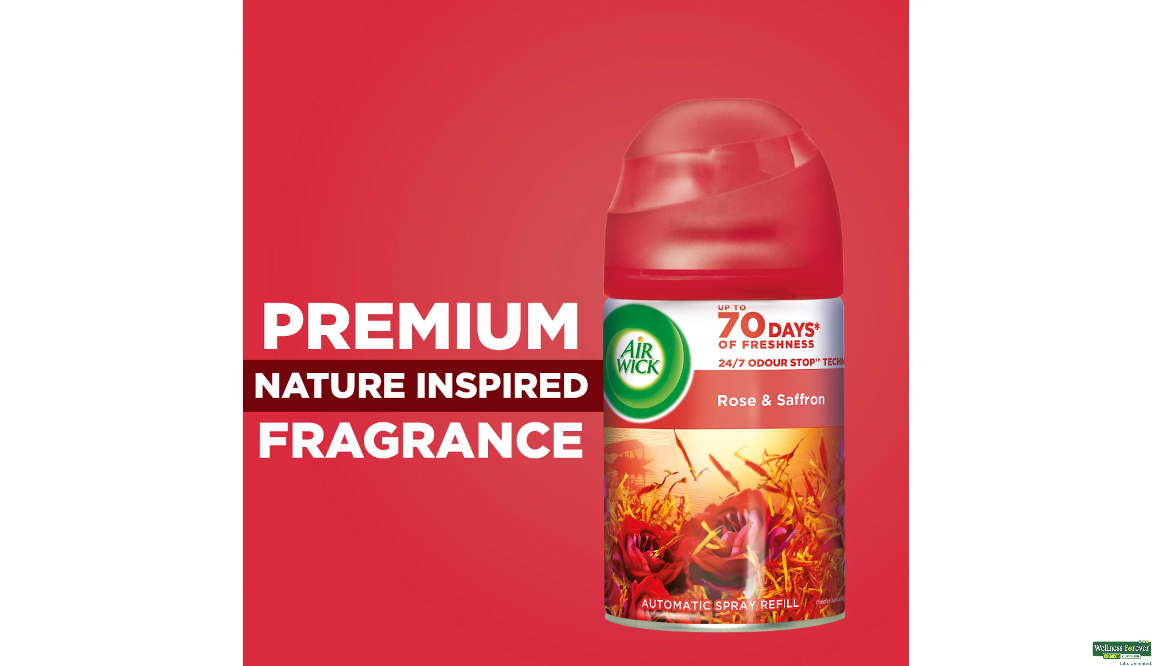 AIRWICK FRESHMATIC REF AROMAS OF KASHMIR (ROSE& SAFFRON)- 9, 250ML, 