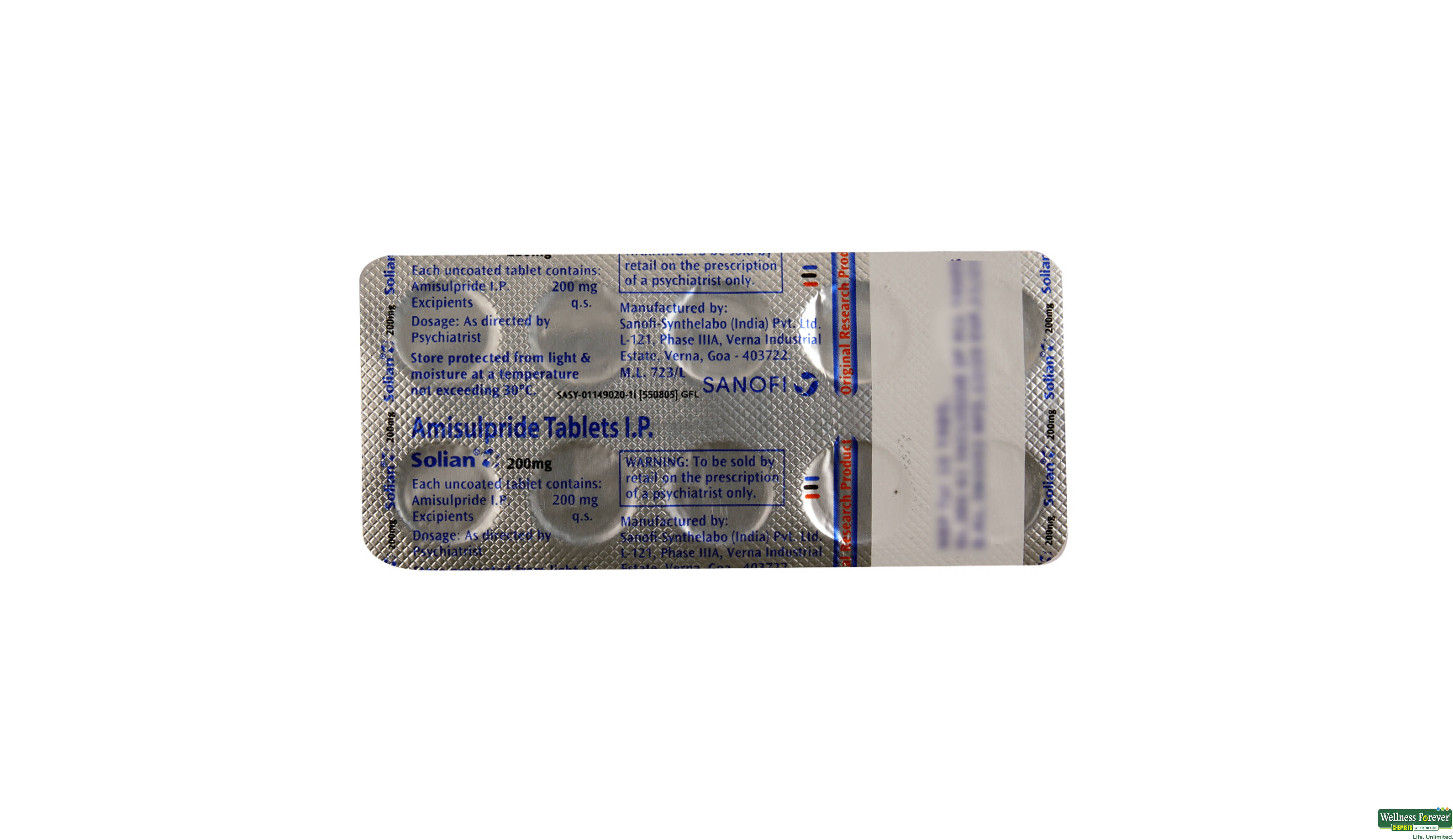 SOLIAN 200MG 10TAB- 2, 10TAB, 