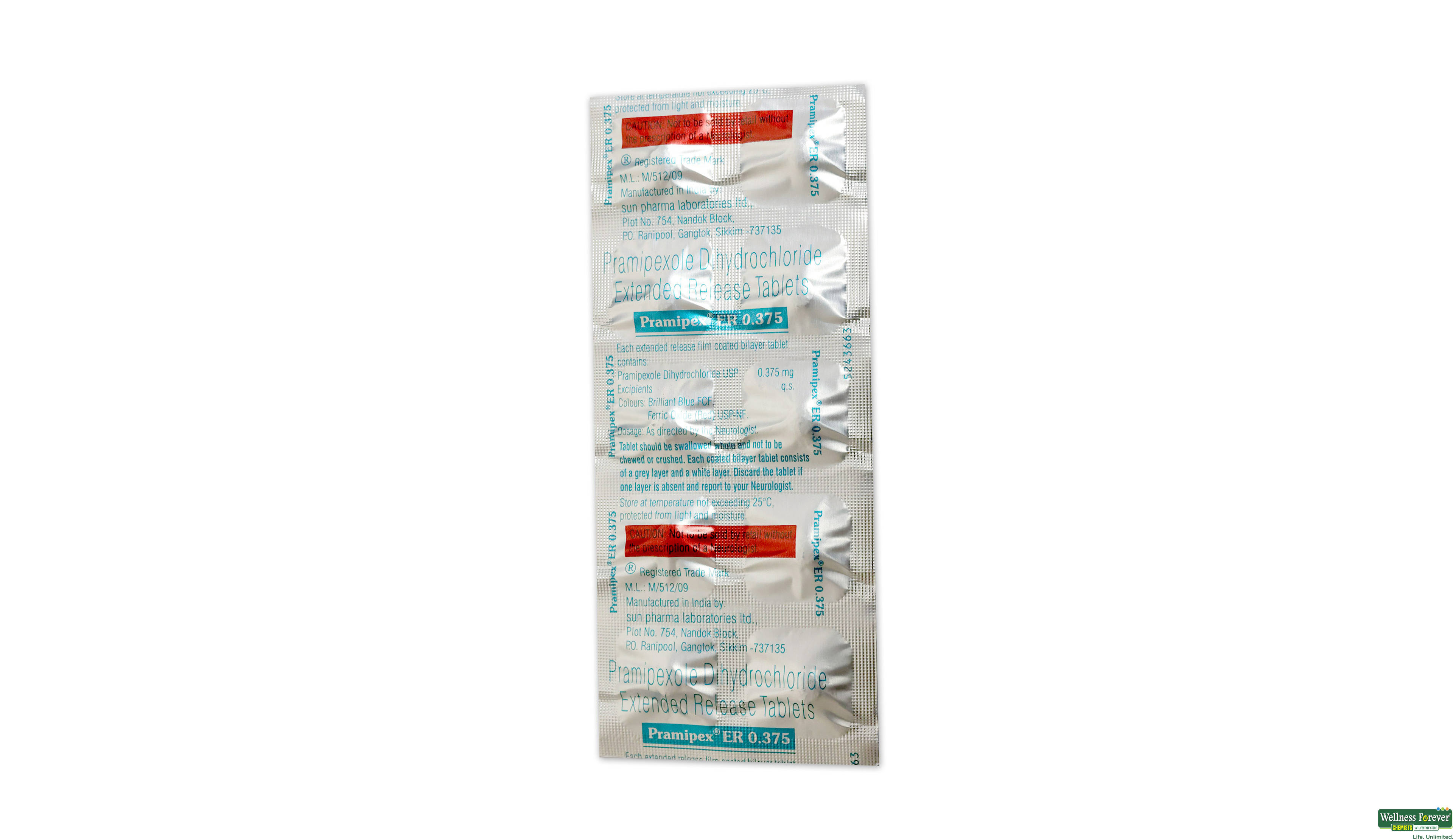 PRAMIPEX-ER 0.375MG 10TAB- 1, 10TAB, 