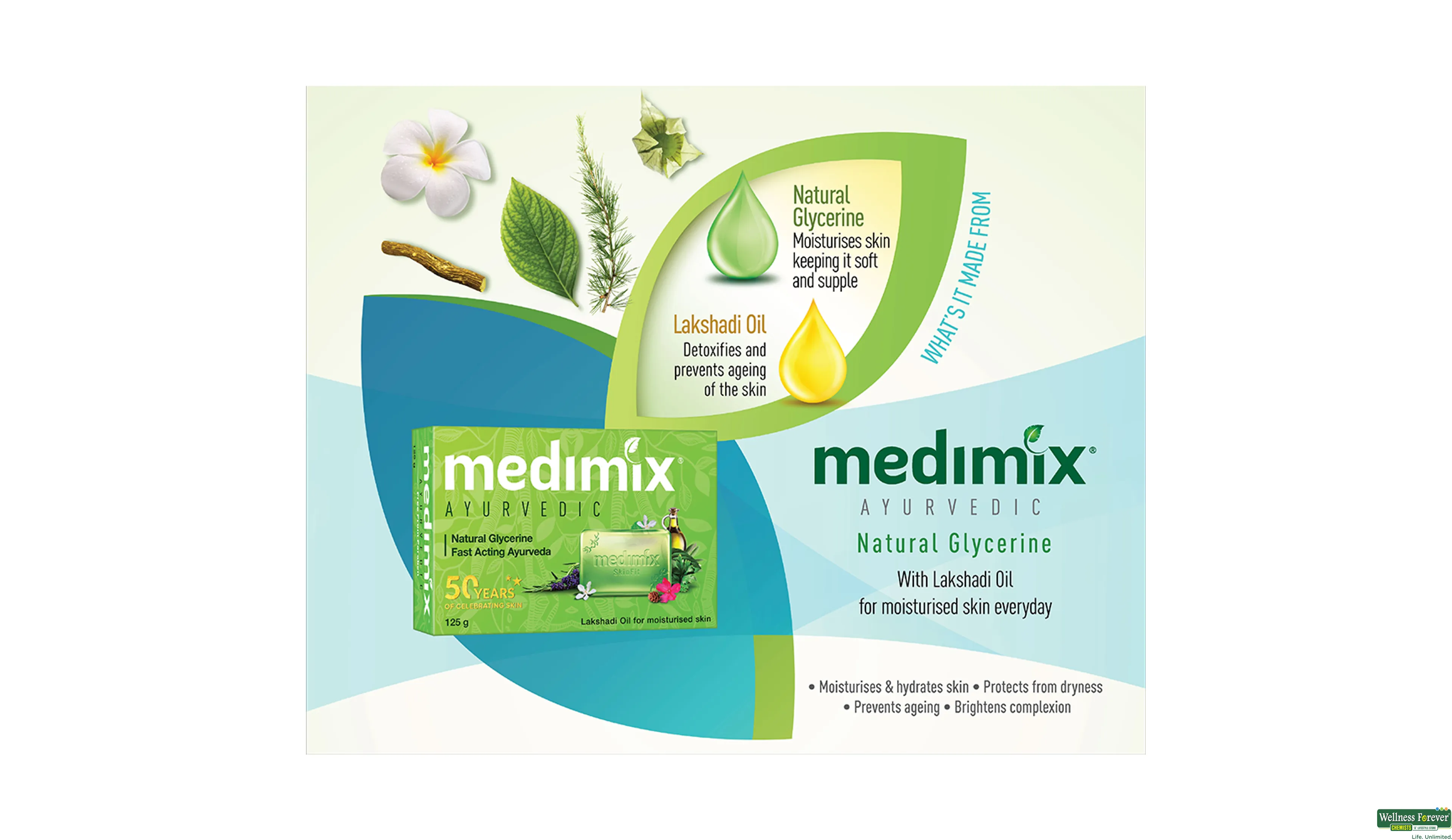 MEDIMIX SOAP GLYCERINE 125GM- 5, 125GM, 