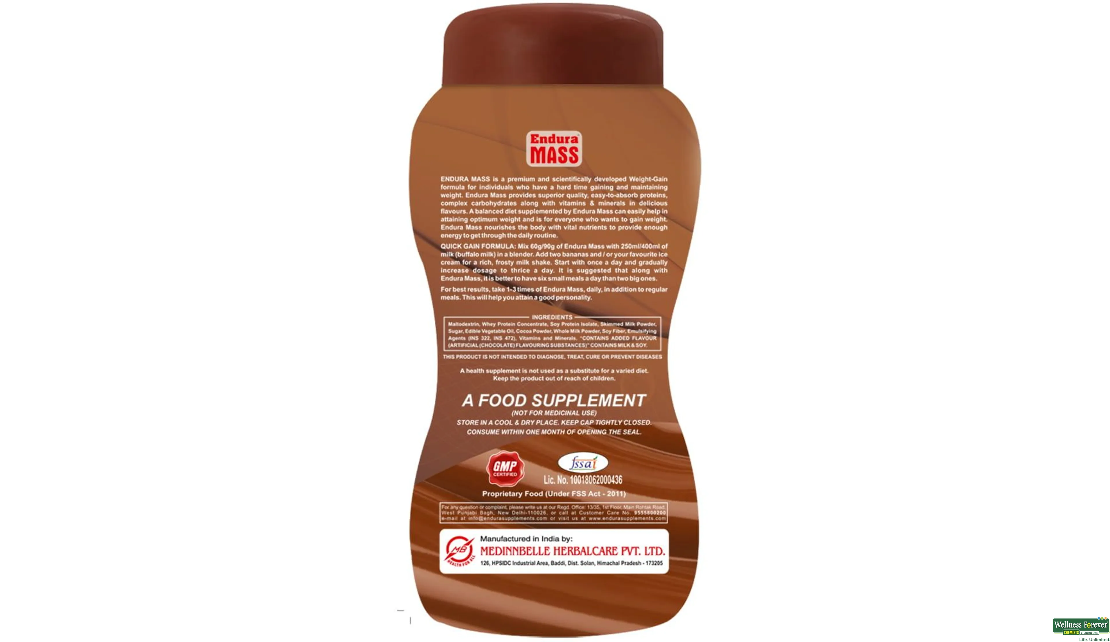 ENDURA MASS PWDR CHOC 1KG- 2, 1KG, 