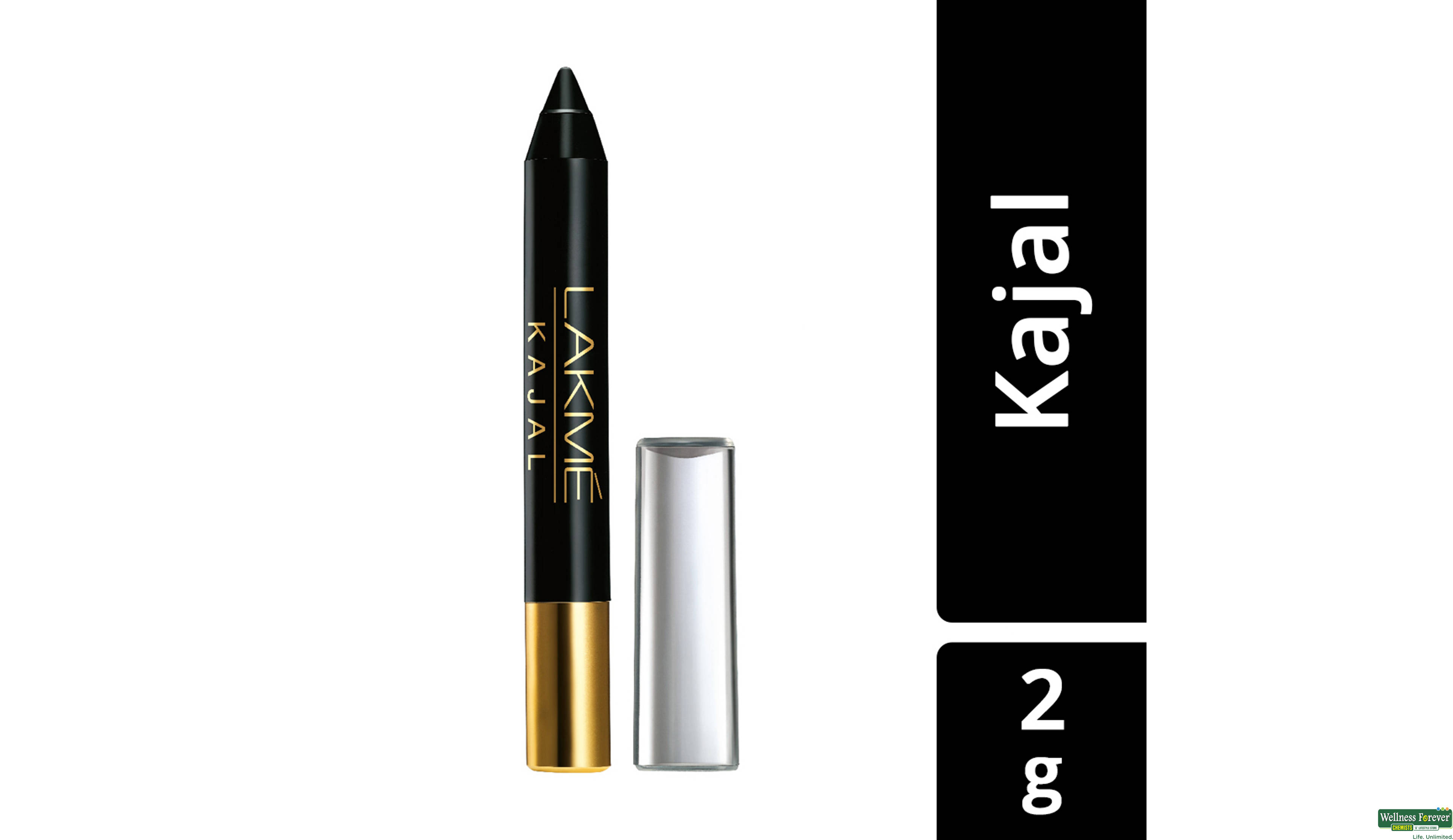 LAKME KAJAL PENCIL 2GM- 1, 2GM, 