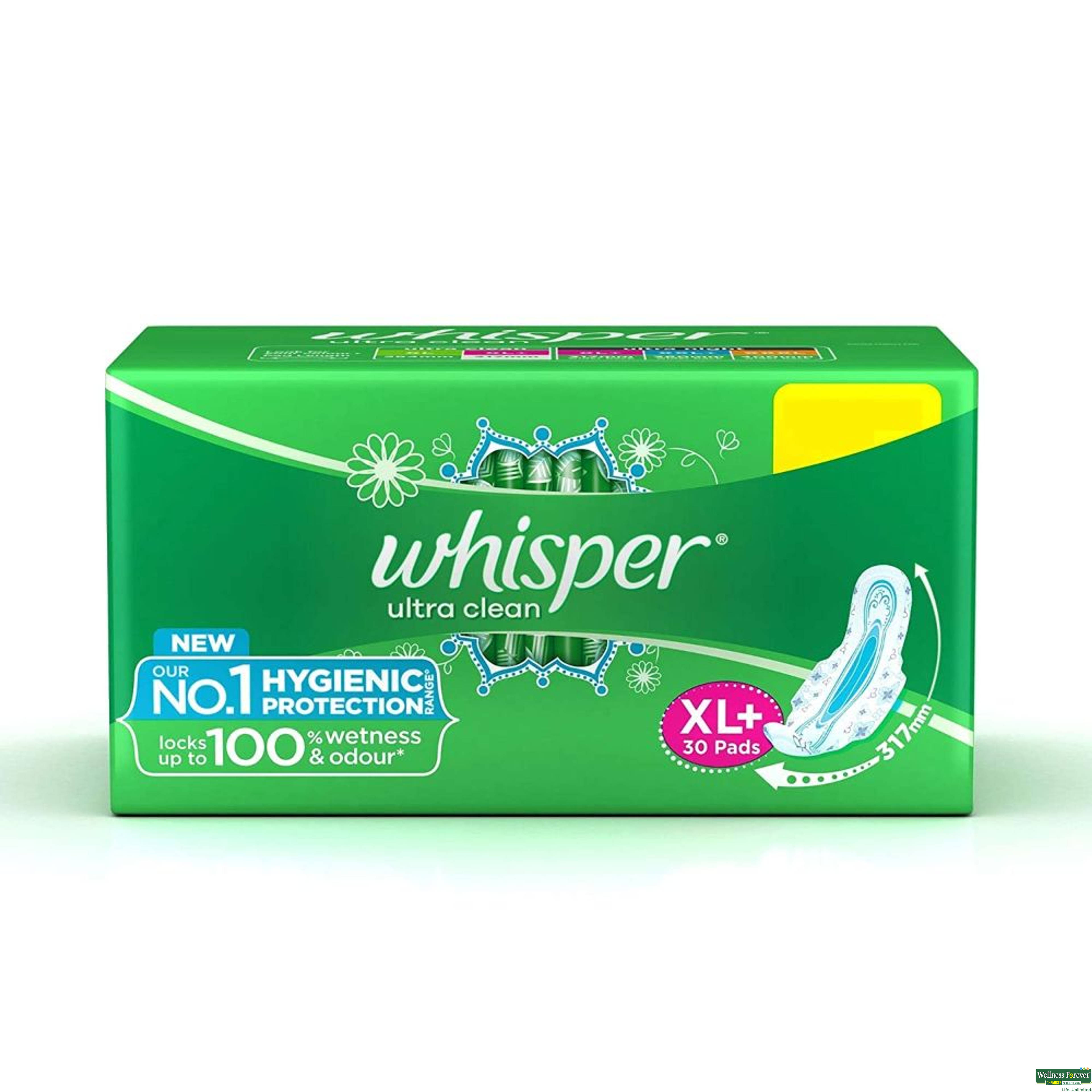 WHISPER SA/PADS ULTRA CLE WINGS XL+ 30PC-image