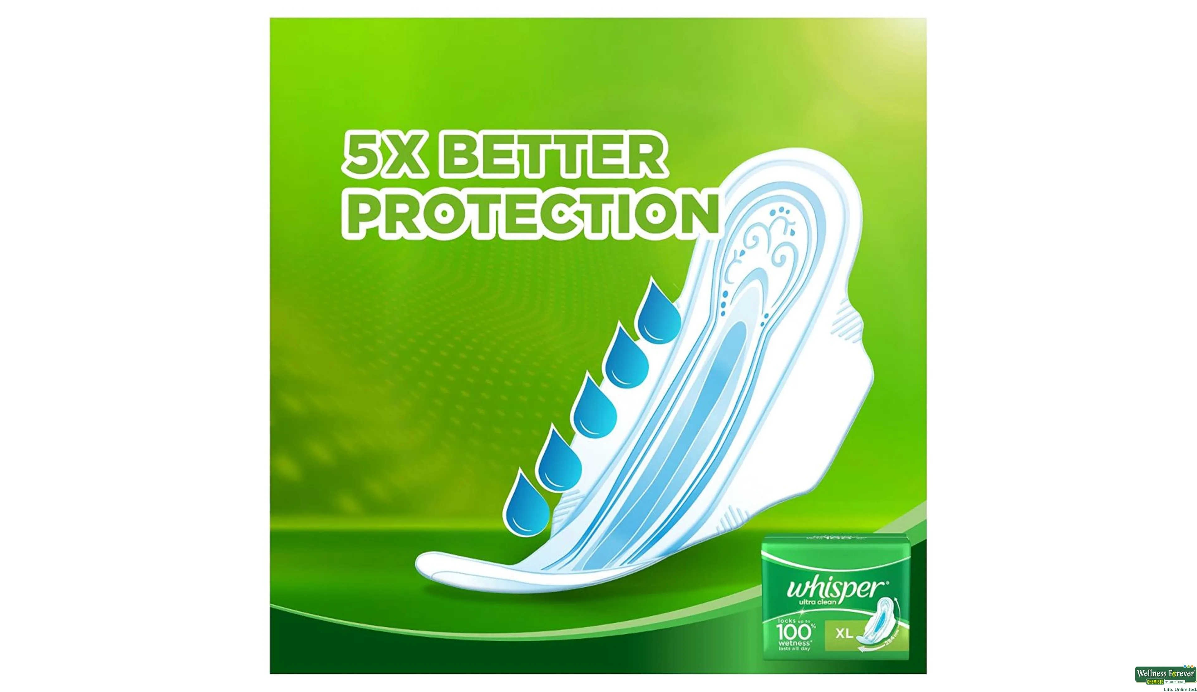 Buy Whisper Ultra Clean Sanitary Pads, XL Plus, 30 pad Online at Best  Prices