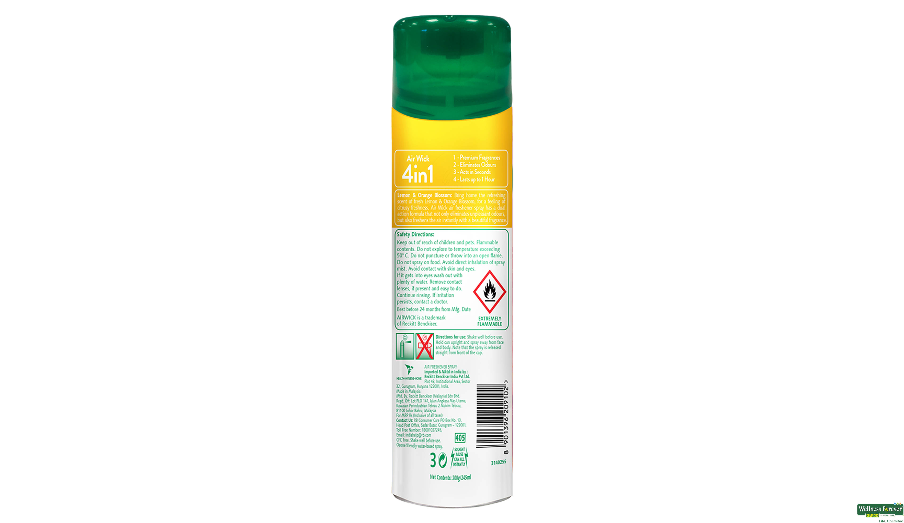 AIRWICK SPRAY LEMON/ORANGE BLOSSOM 245ML- 3, 245ML, null