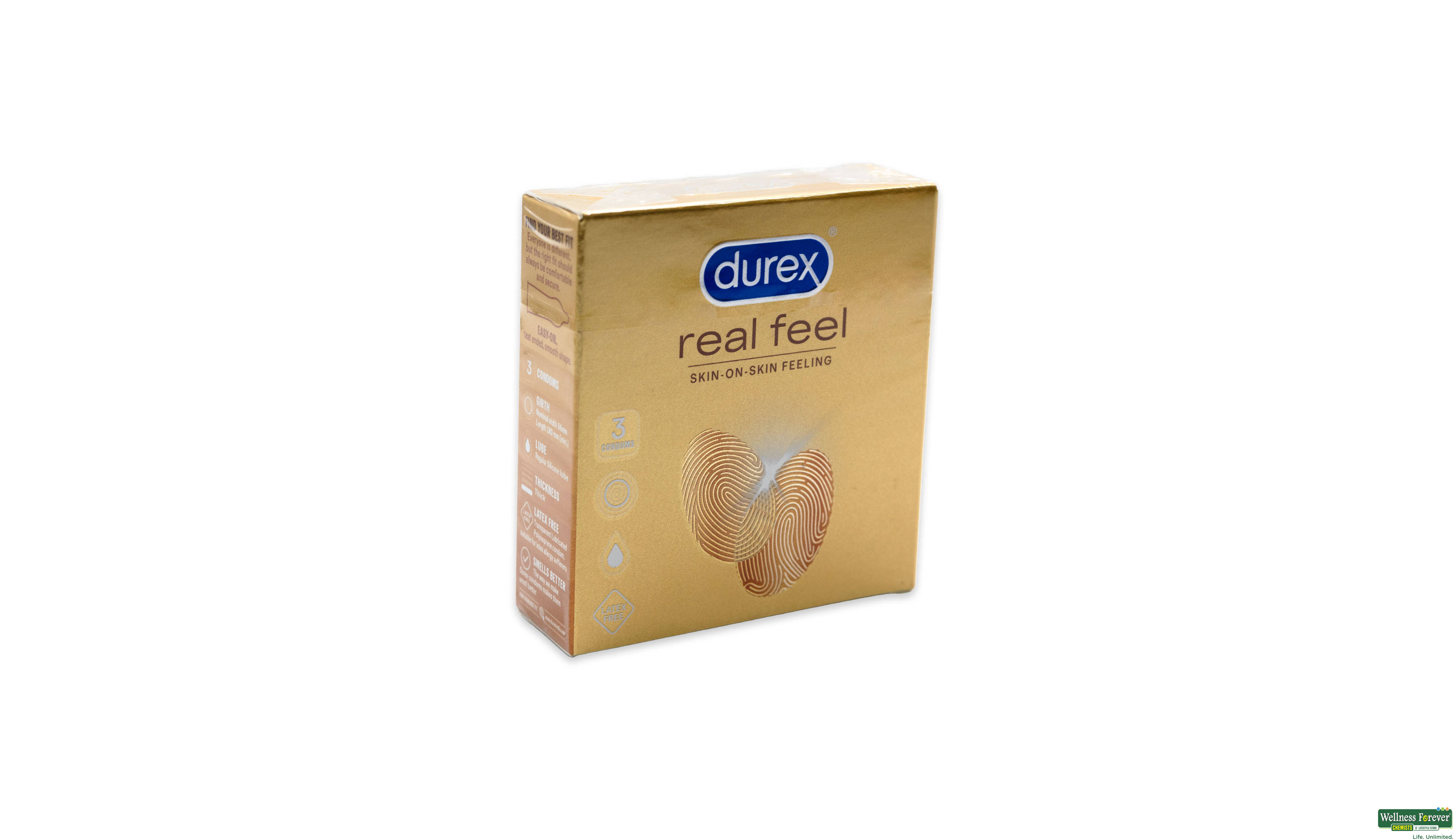 DUREX CONDOM REAL FEEL 3PC- 1, 3PC, null