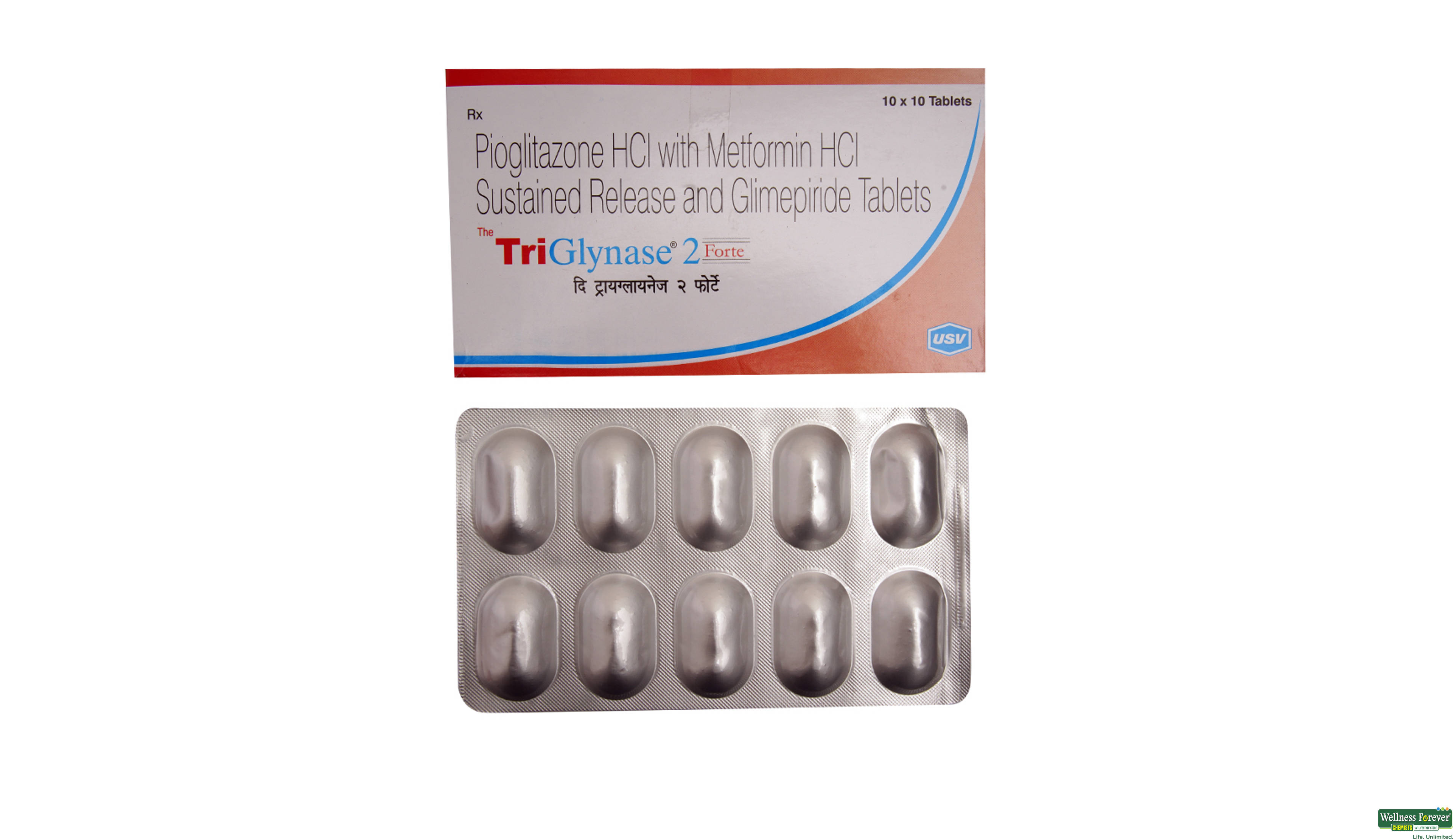 TRIGLYNASE-FORTE 2MG 10TAB- 1, 10TAB, 
