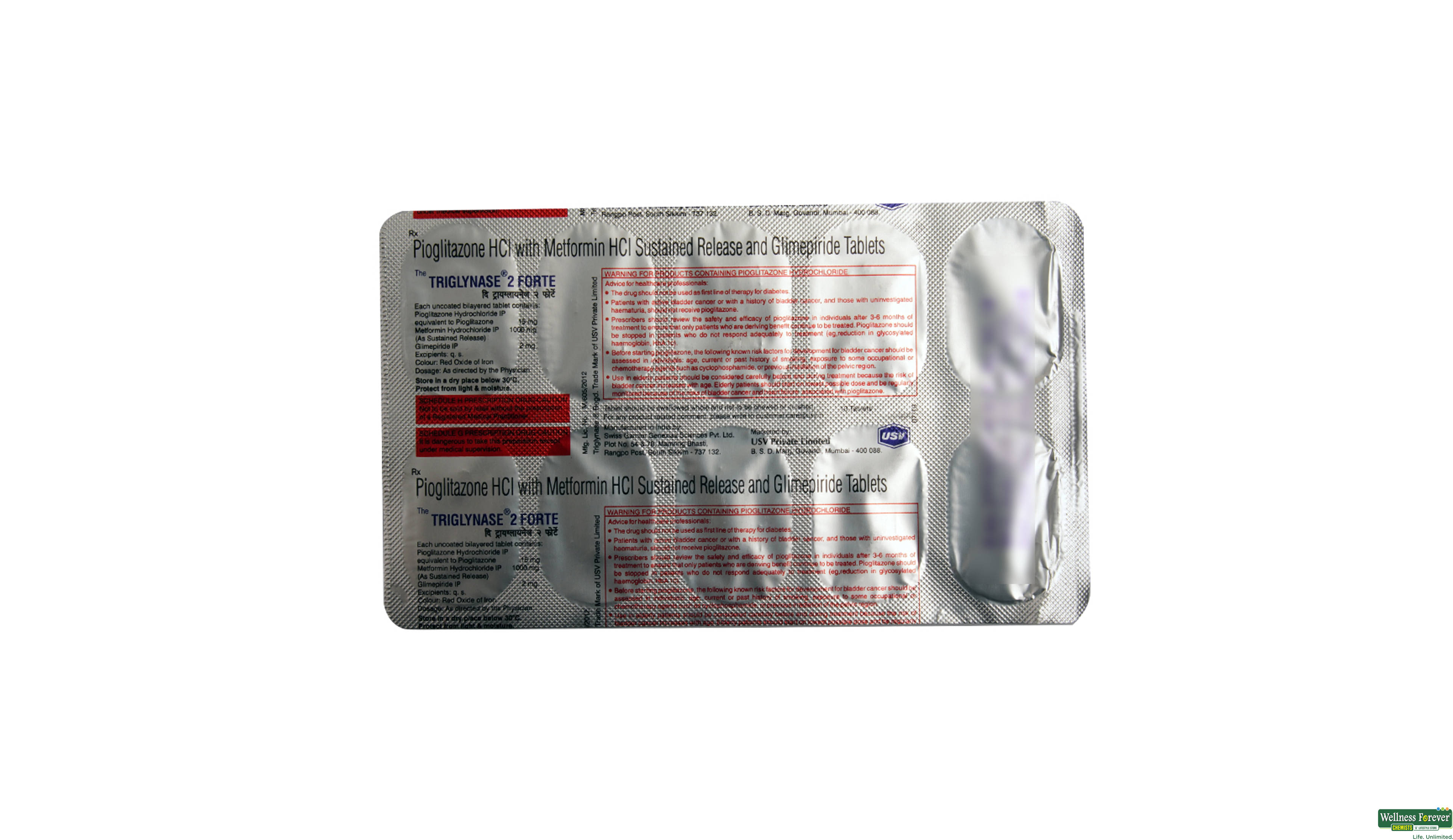 TRIGLYNASE-FORTE 2MG 10TAB- 2, 10TAB, 