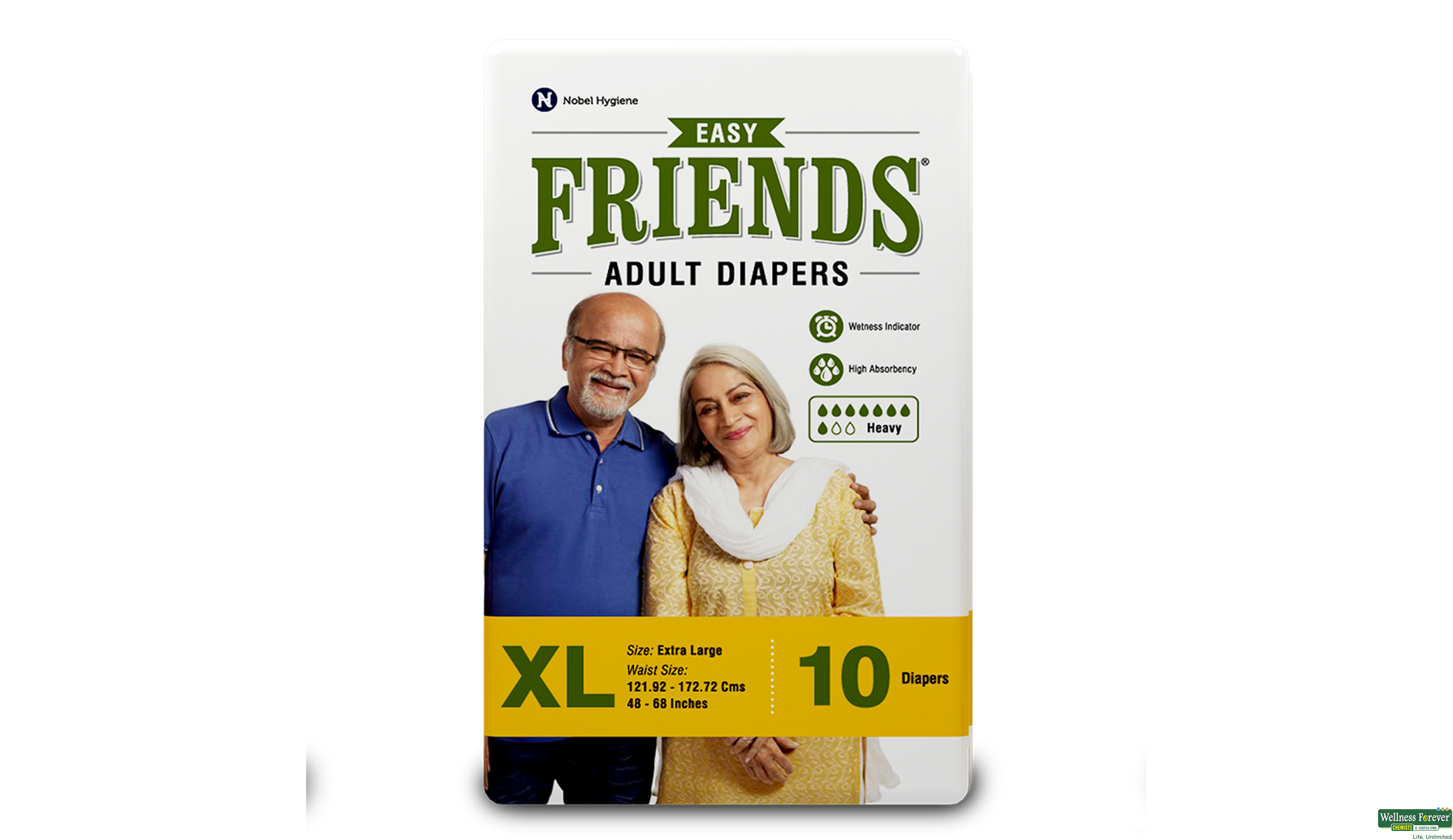 FRIENDS ADULT DIAPER EASY XL 10PC- 1, 10PC, 