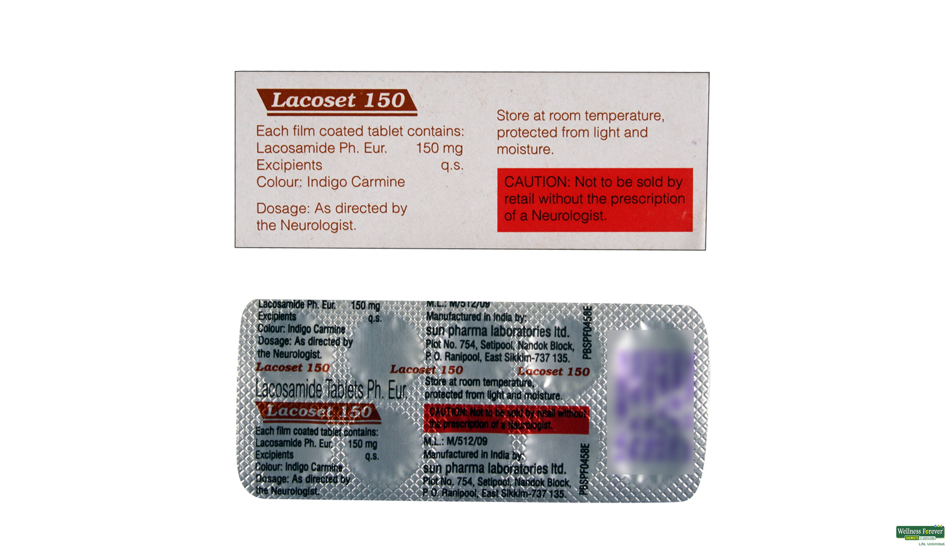 LACOSET 150MG 10TAB- 2, 10TAB, 