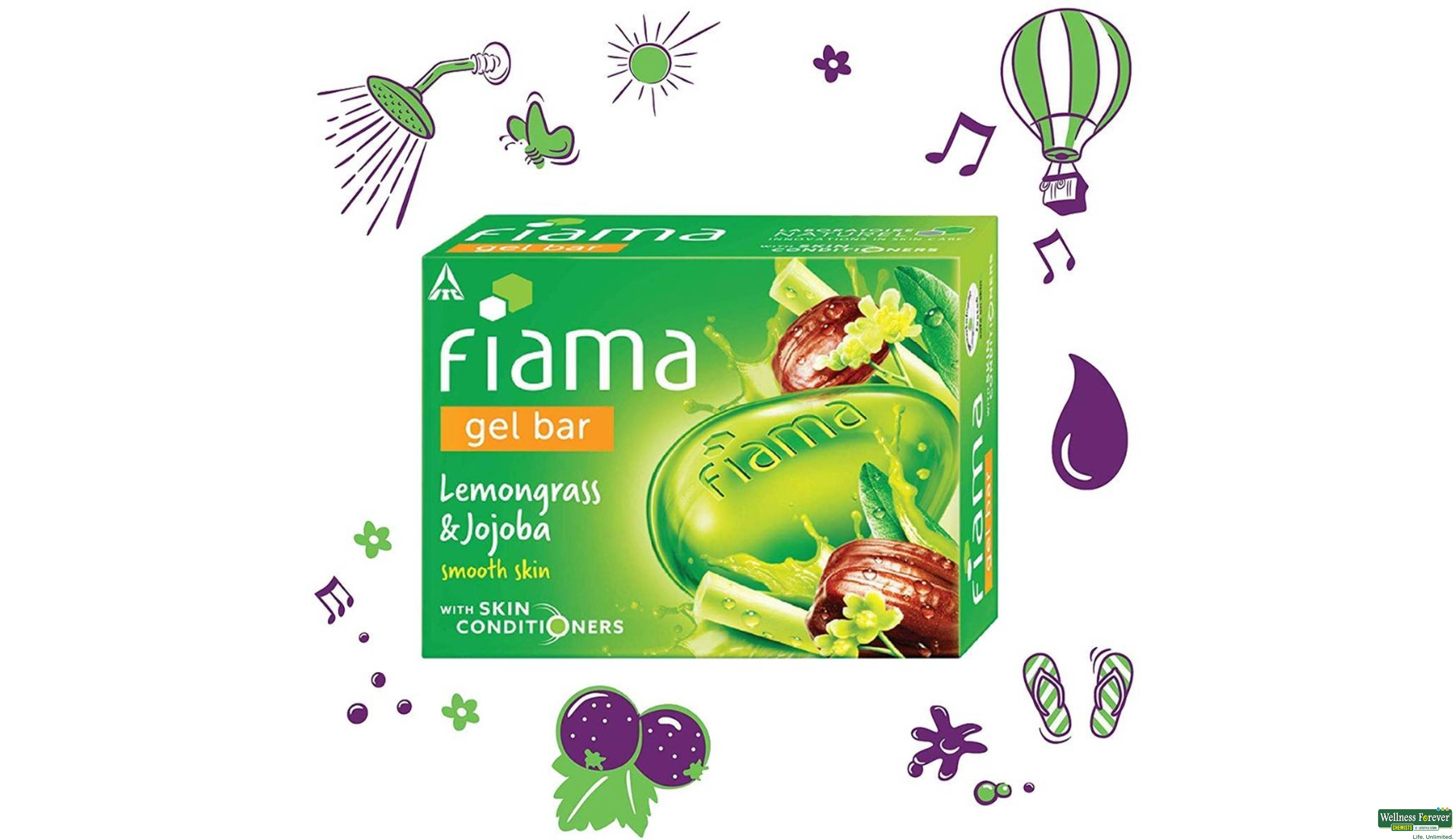 FIAMA SOAP CLEAR SPRING 125GM- 5, 125GM, 