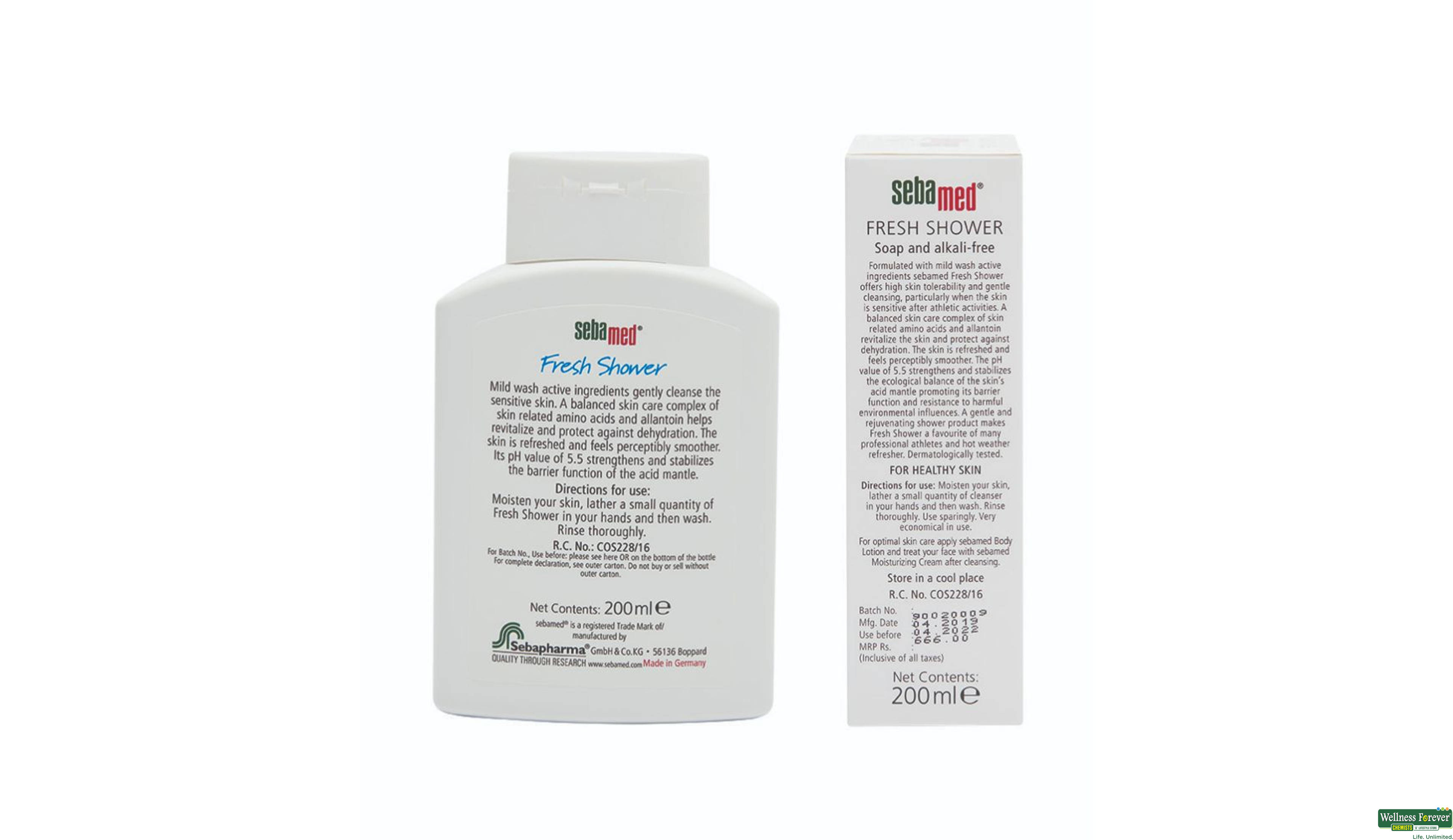 SEBAMED B/WASH FRESH 200ML- 6, 200ML, null