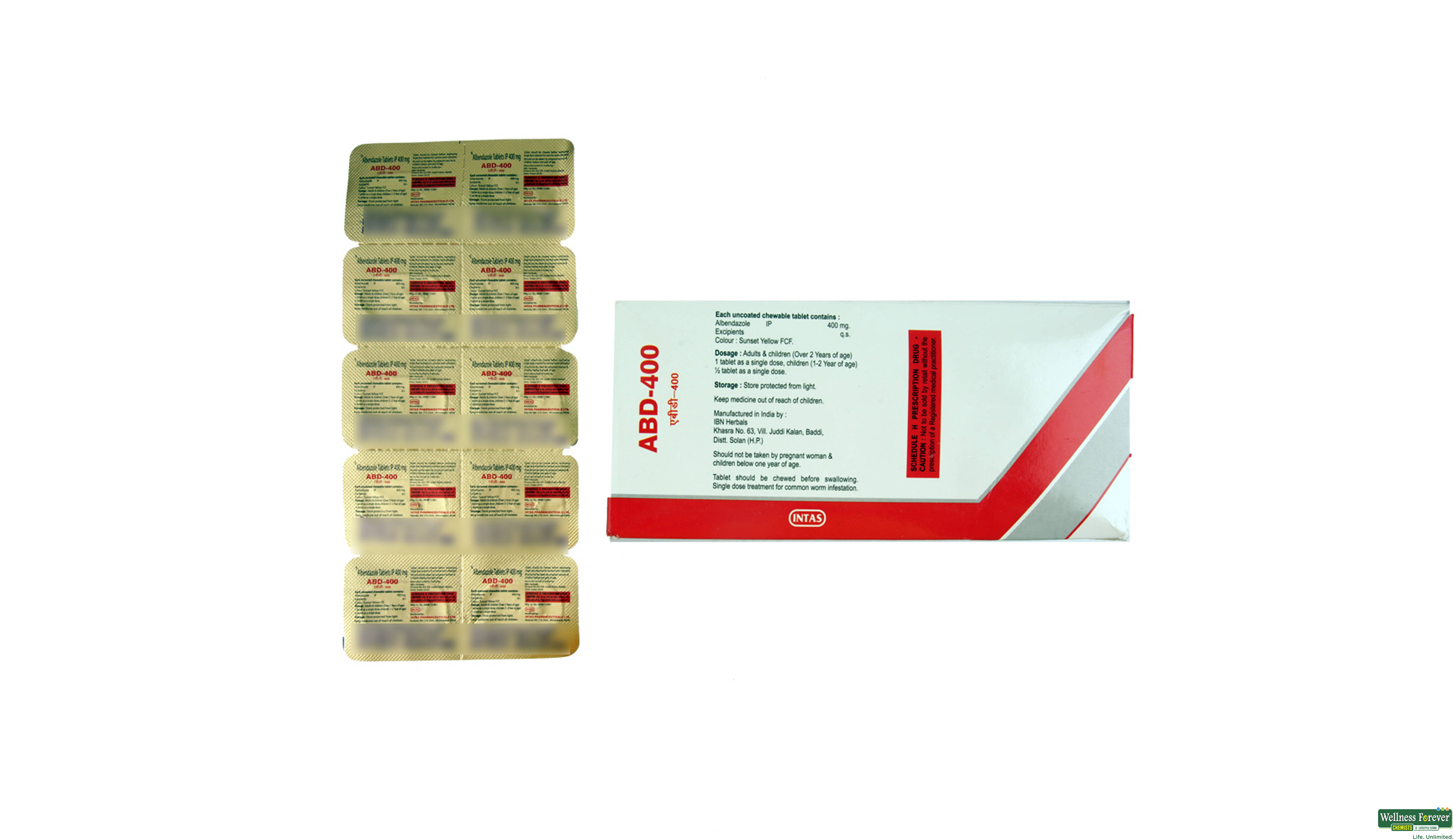 ABD 400MG 1TAB- 2, 1TAB, 