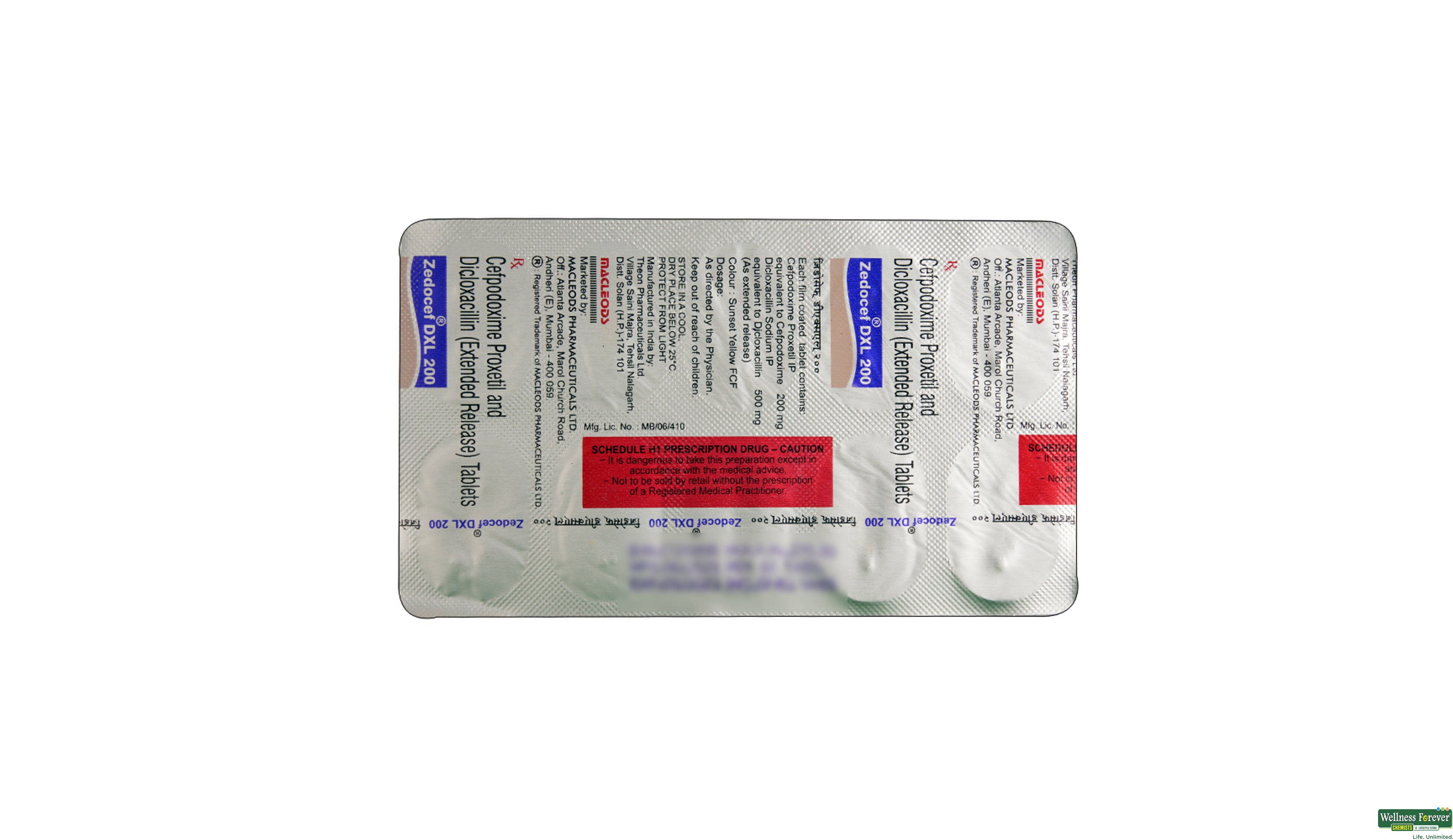 ZEDOCEF-DXL 200MG 10TAB- 2, 10TAB, null