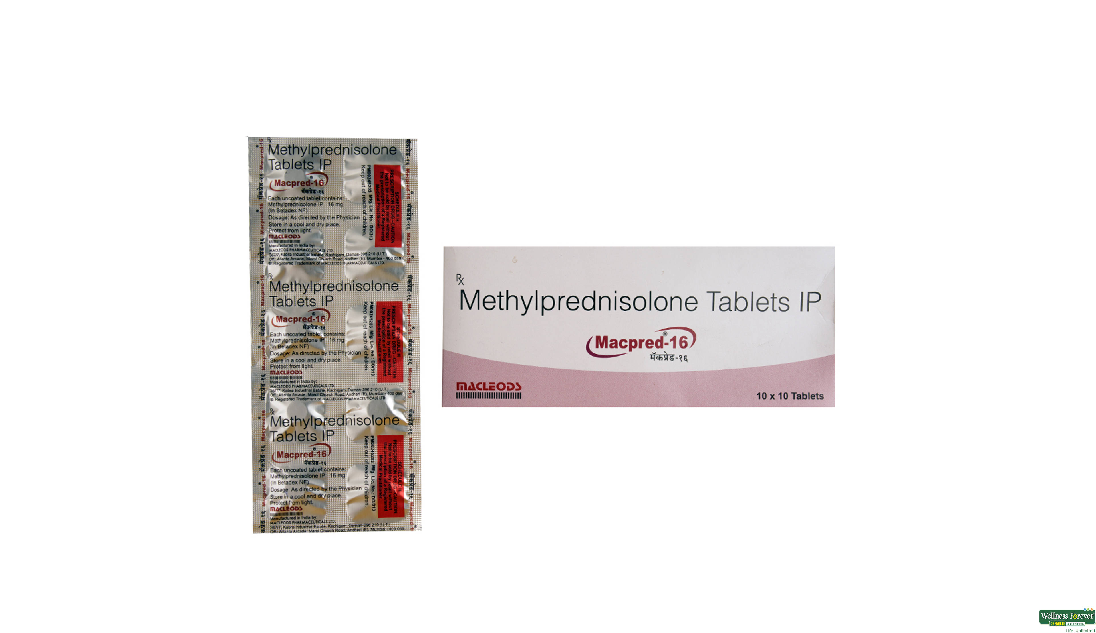 MACPRED 16MG 10TAB- 1, 10TAB, 