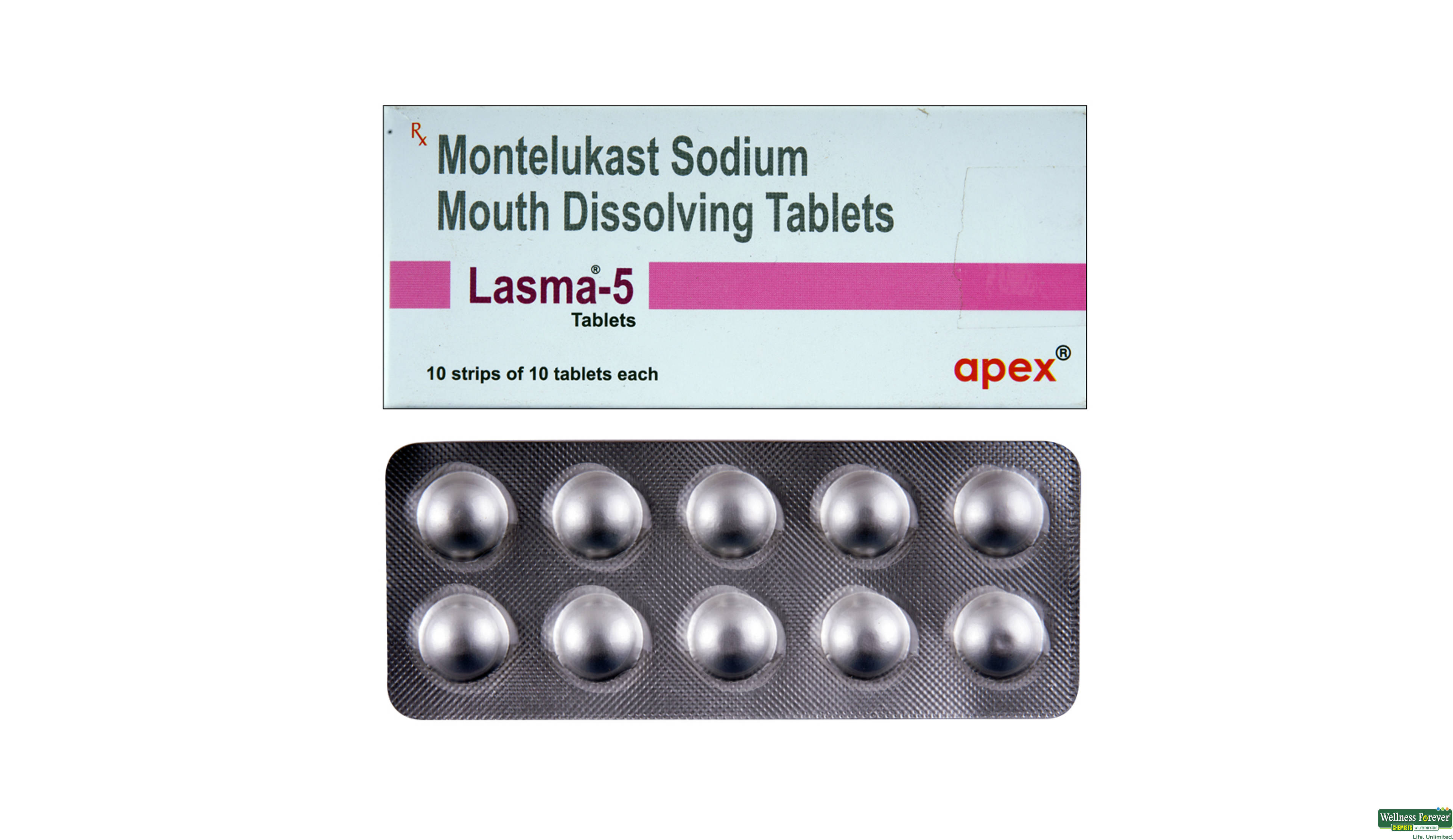 LASMA 5MG 10TAB- 1, 10TAB, 