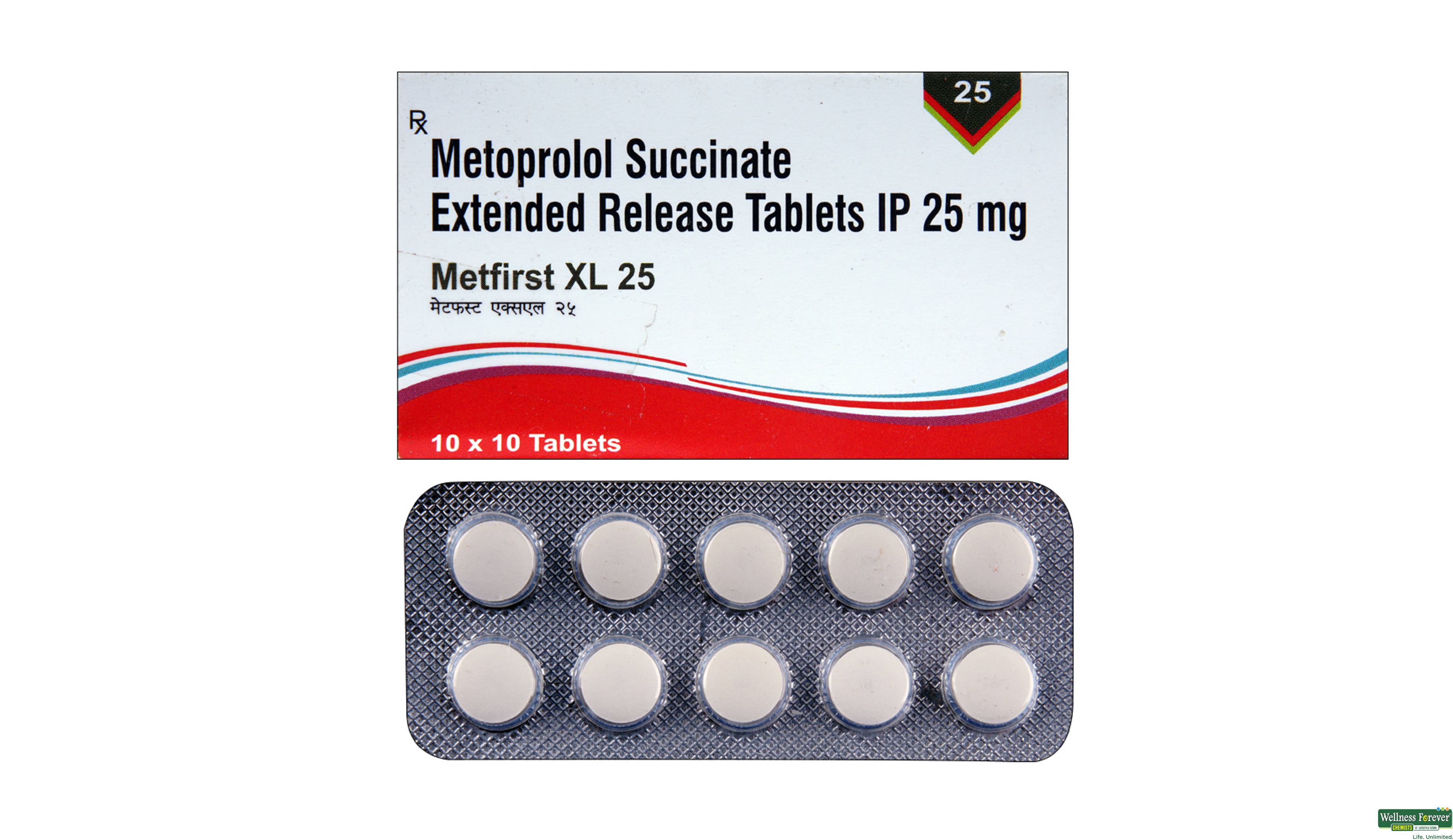 METFIRST-XL 25MG 10TAB- 1, 10TAB, 