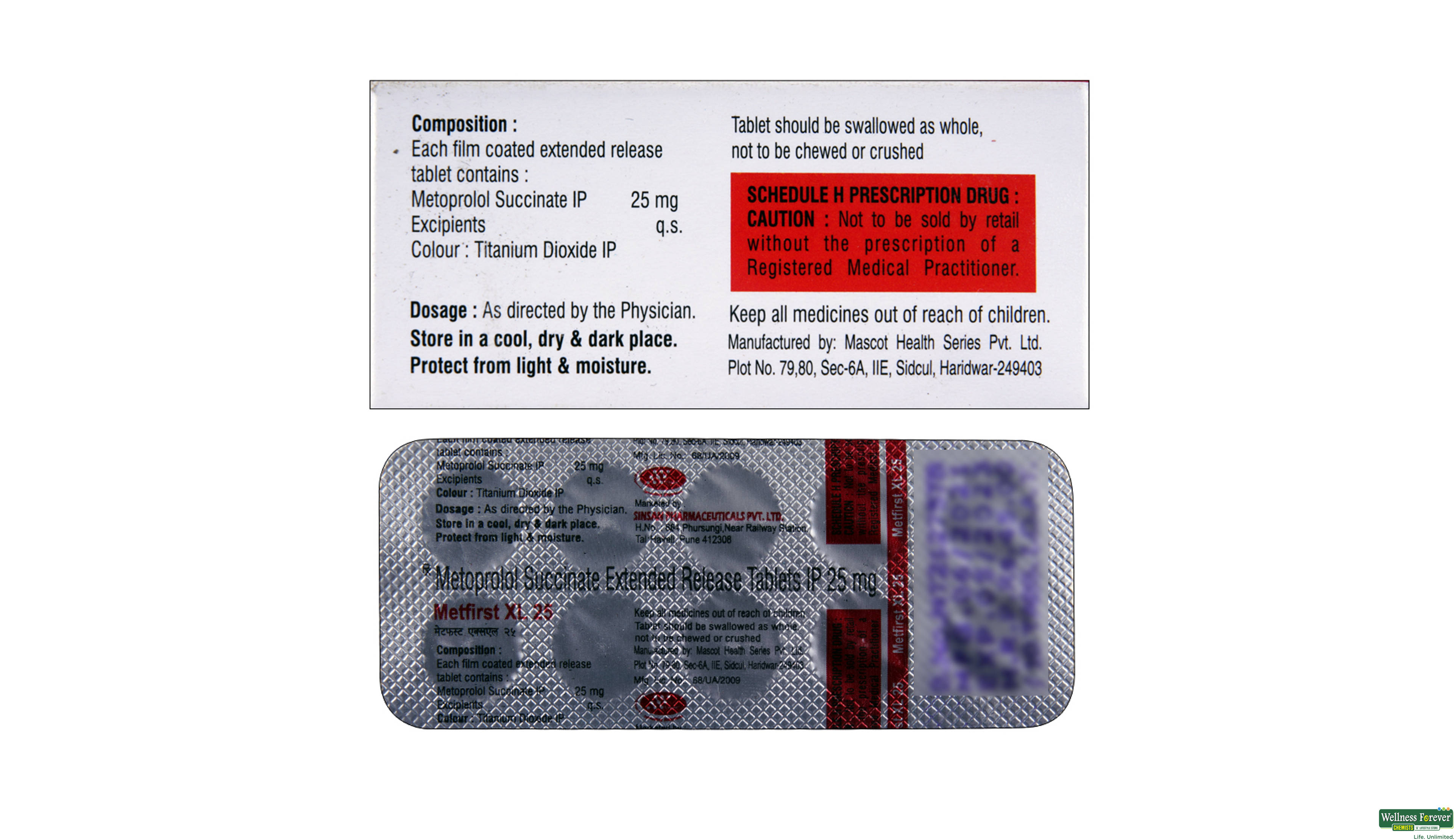 METFIRST-XL 25MG 10TAB- 2, 10TAB, 