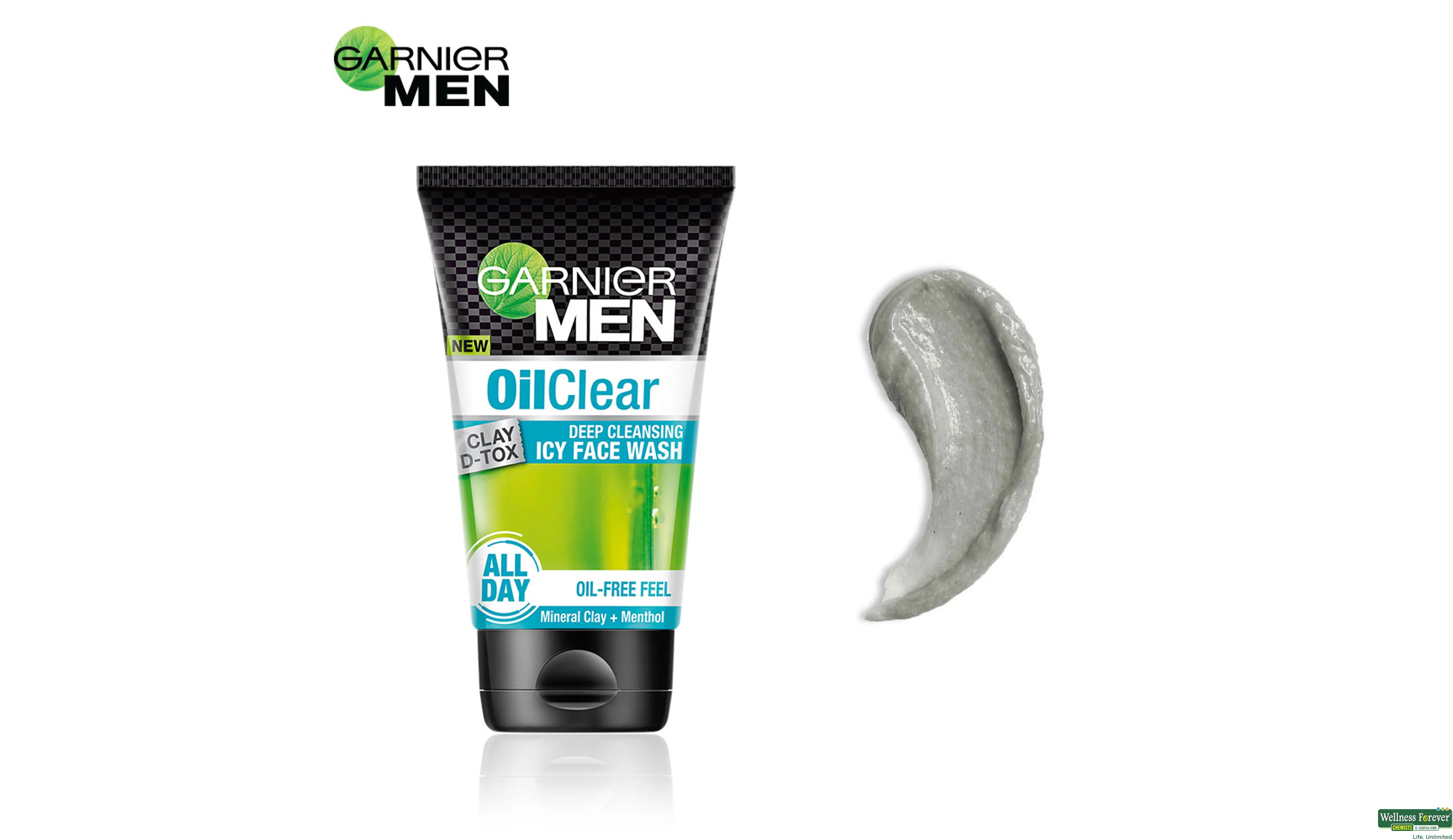 GARN F/WASH MEN OIL CLEAR 100GM- 4, 100GM, 