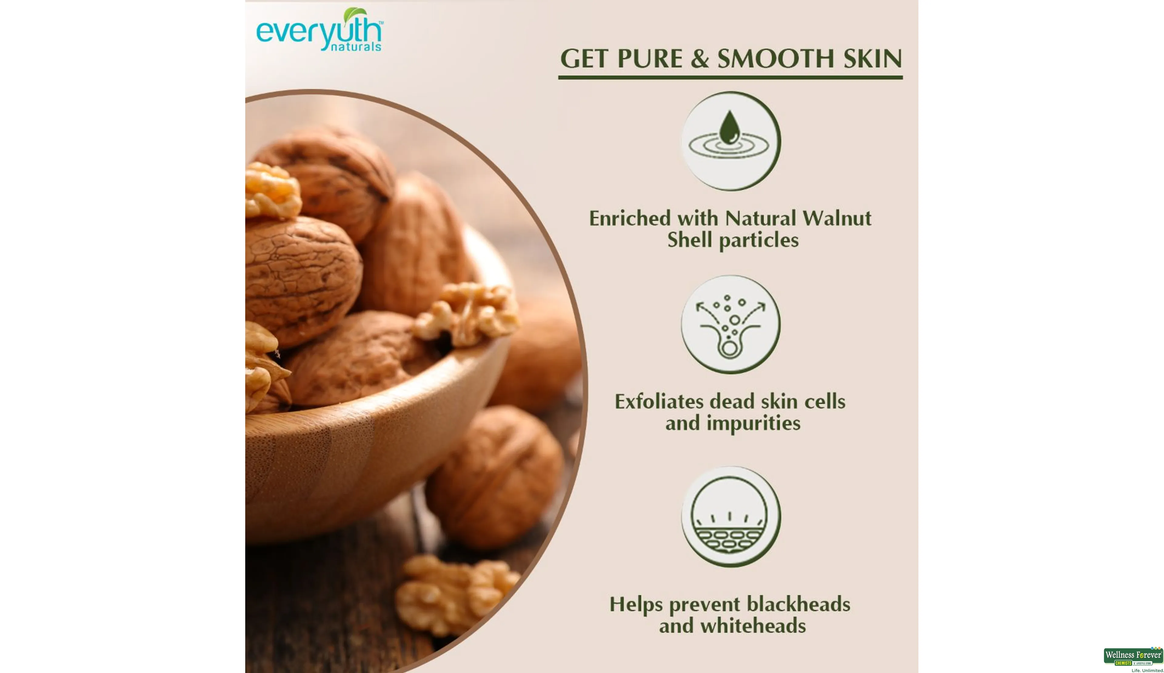 EVERYUTH F/SCRUB APRICOT WALNUT 200GM- 4, 200GM, 