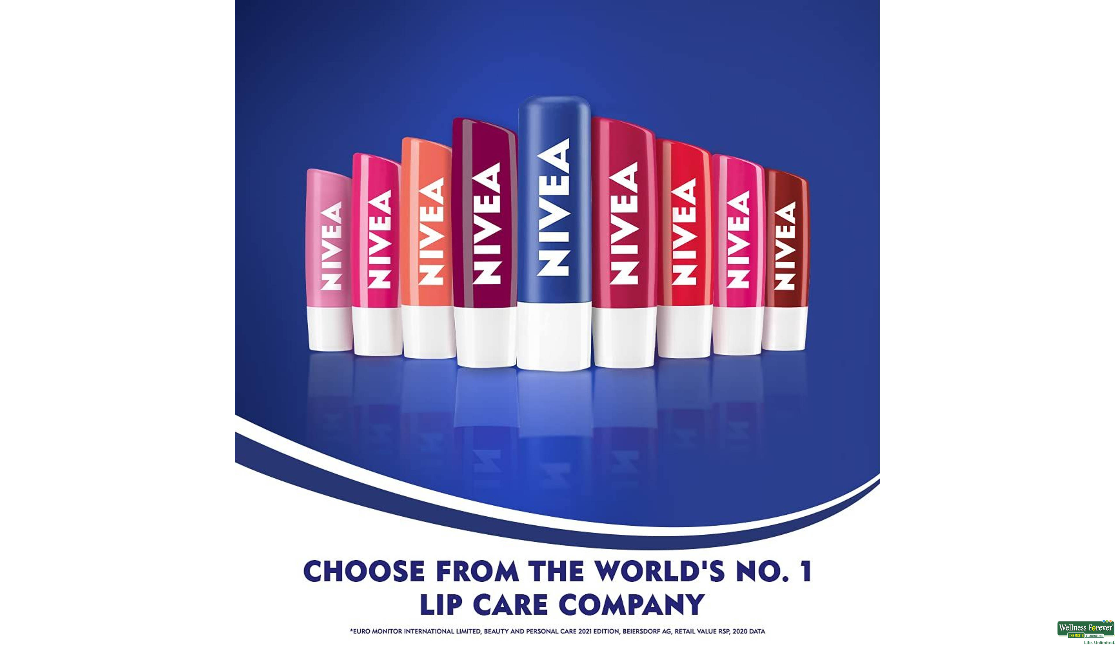 NIVEA LIP CARE FRUITY PINK GUAVA 4.8GM- 6, 4.8GM, 