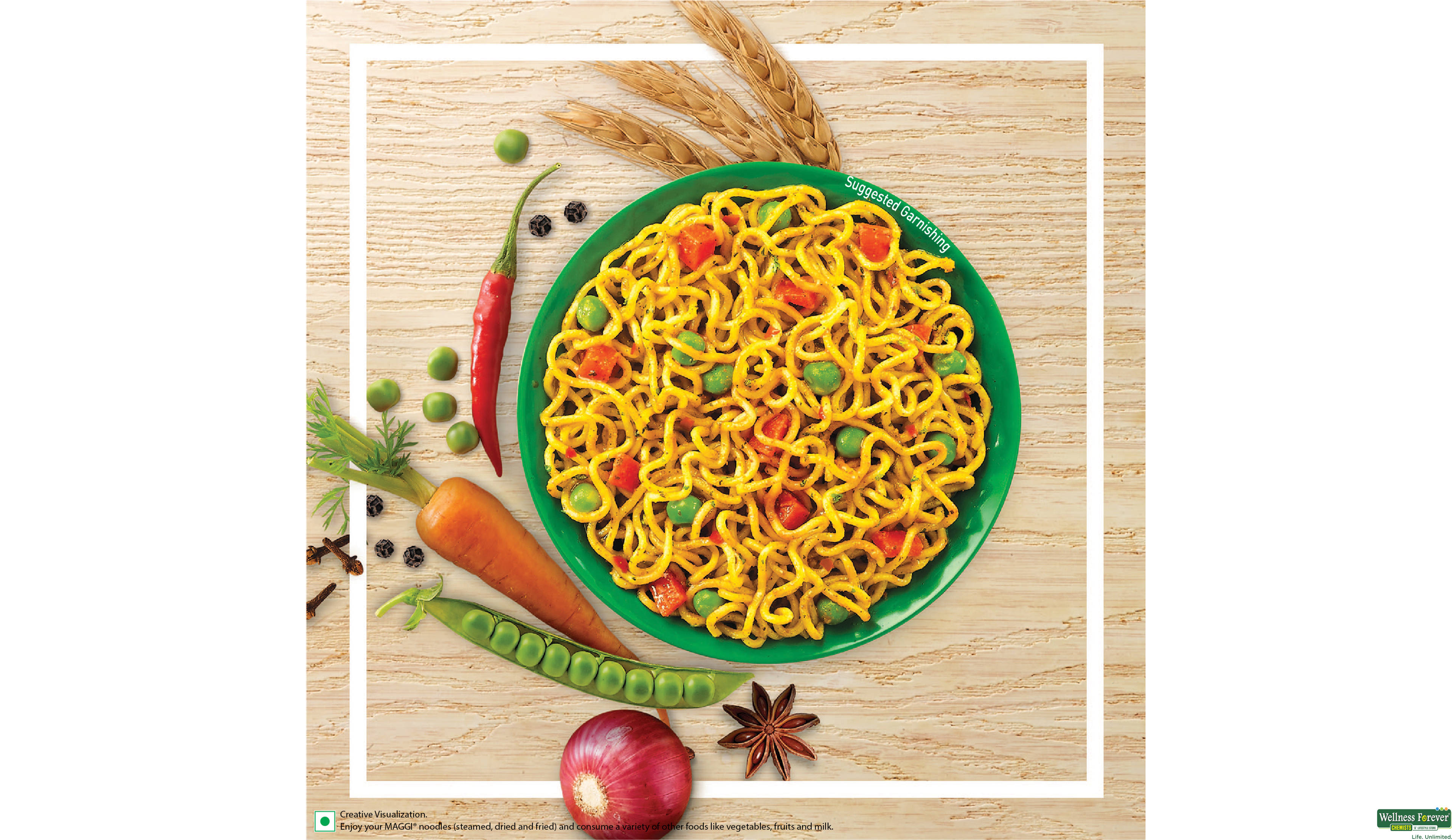 MAGGI NOODLE VEG ATTA 72.5GM- 6, 72.5GM, null