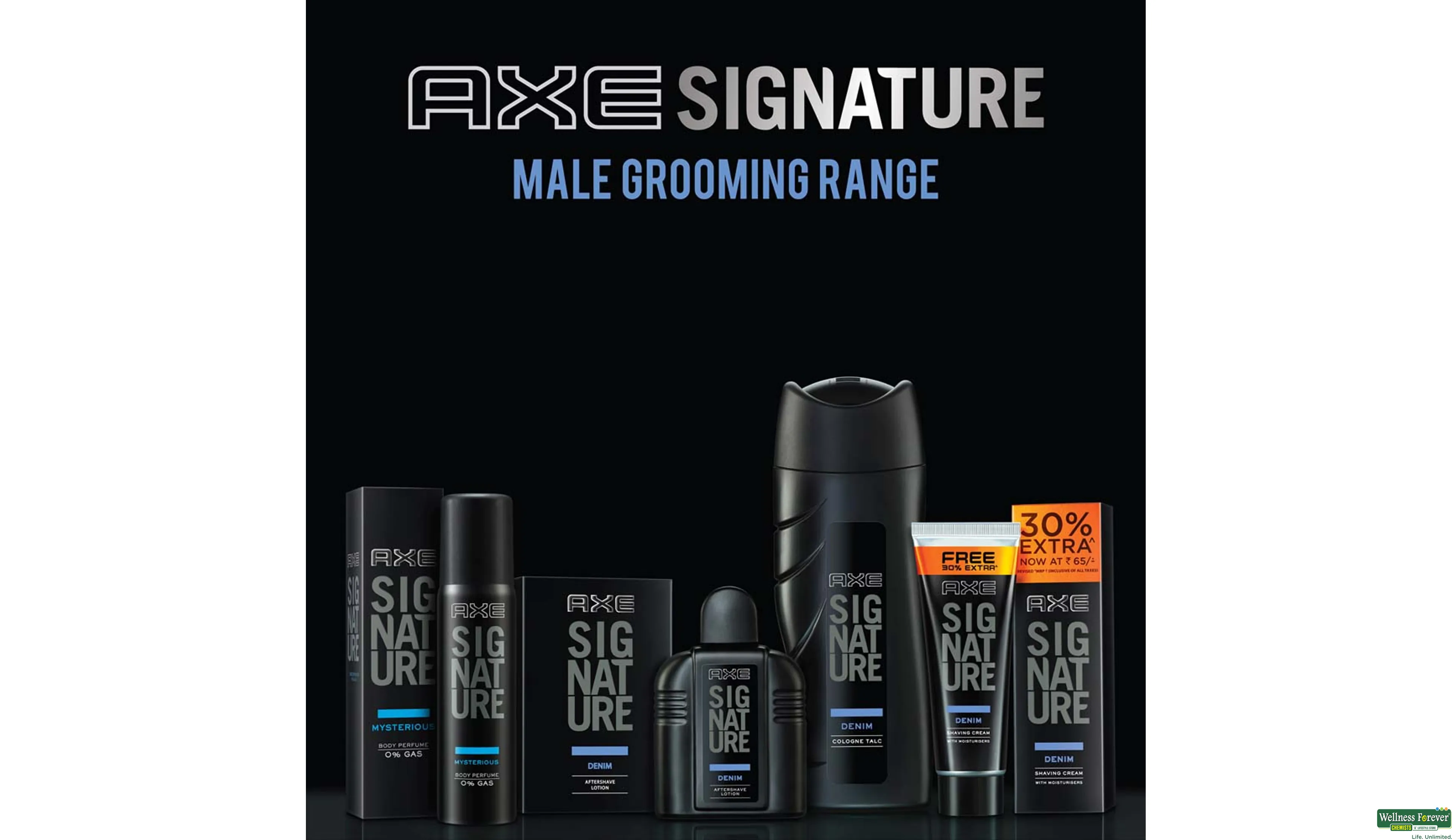 Axe Signature Denim Cologne Talc, For Personal, Packaging Size: 100g at Rs  78/kg in Kalka