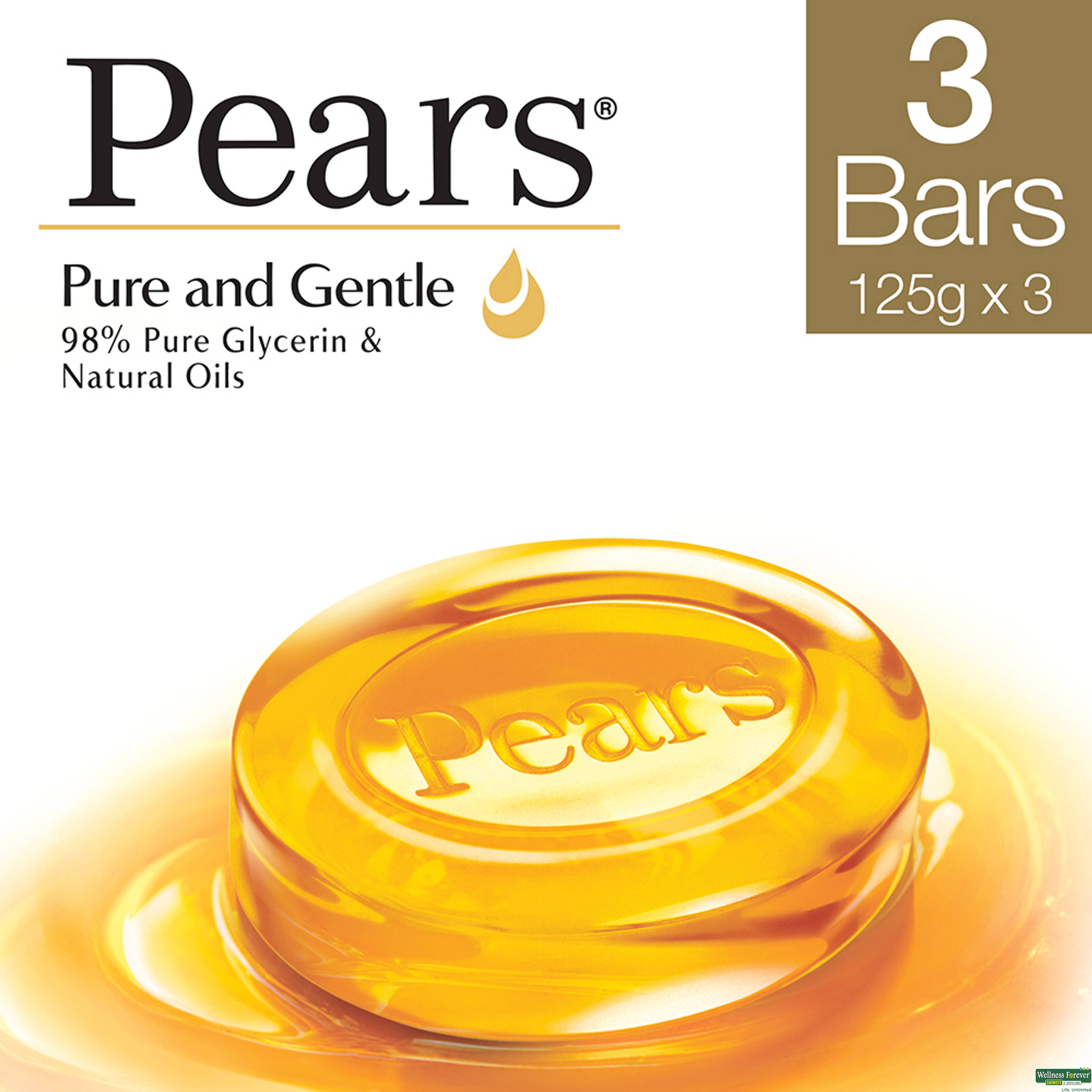 Pears Moisturising Bathing Bar Soap 125g Pack of 3-image