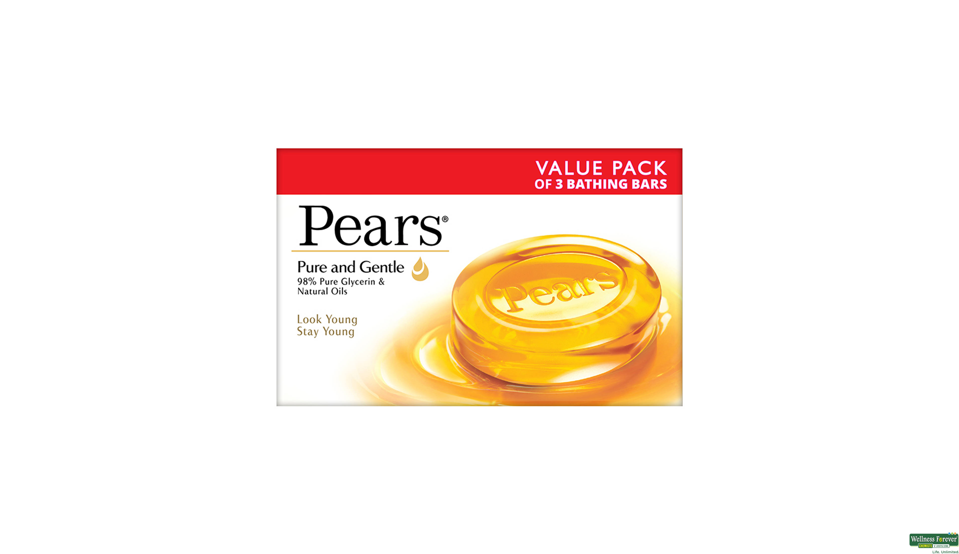 PEARS SOAP PURE/GENTLE 3X125GM- 2, 375GM, 