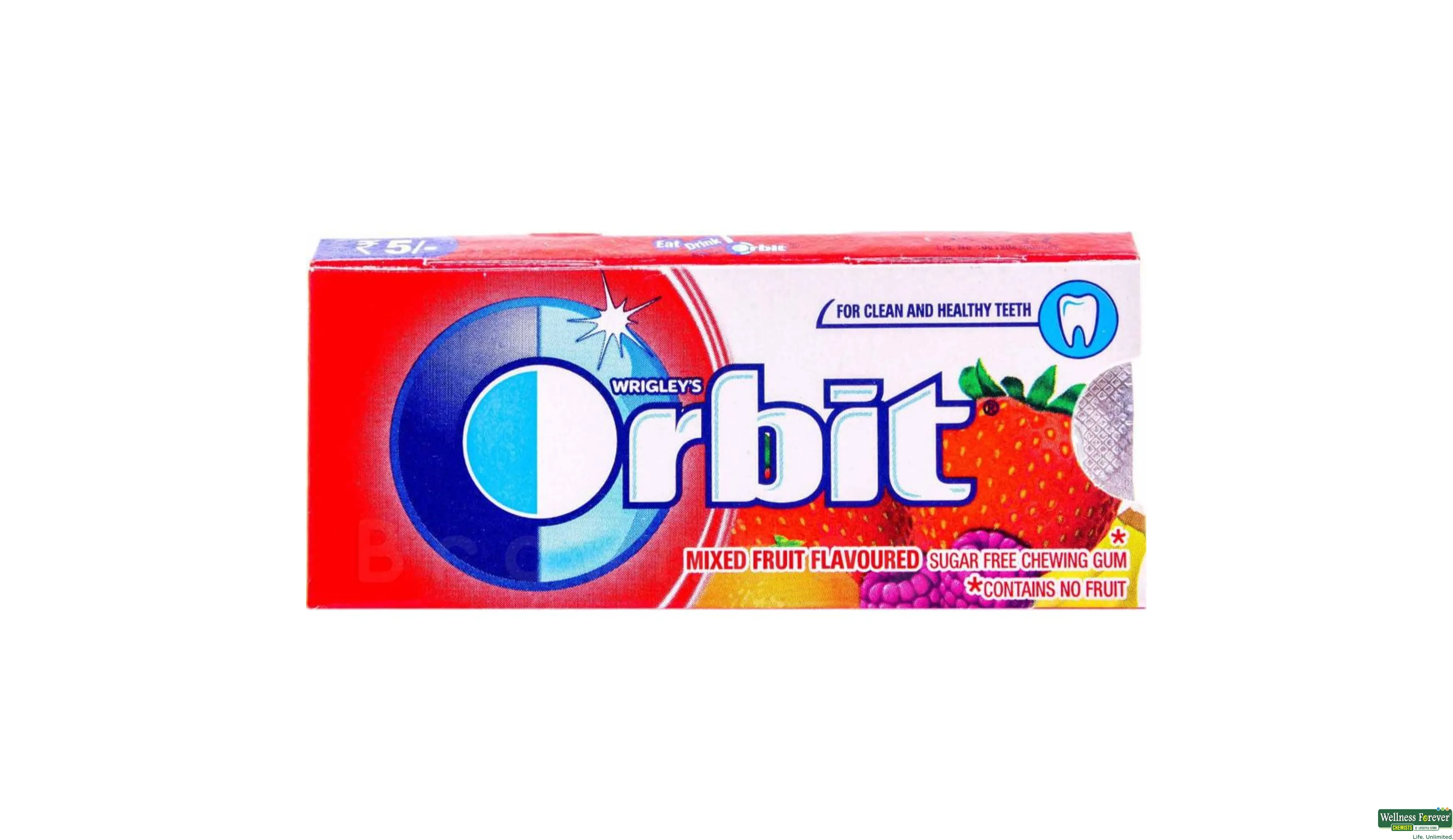 ORBIT SUGARFREE MIXEDFRUIT 4.4GM- 1, 4.4GM, 