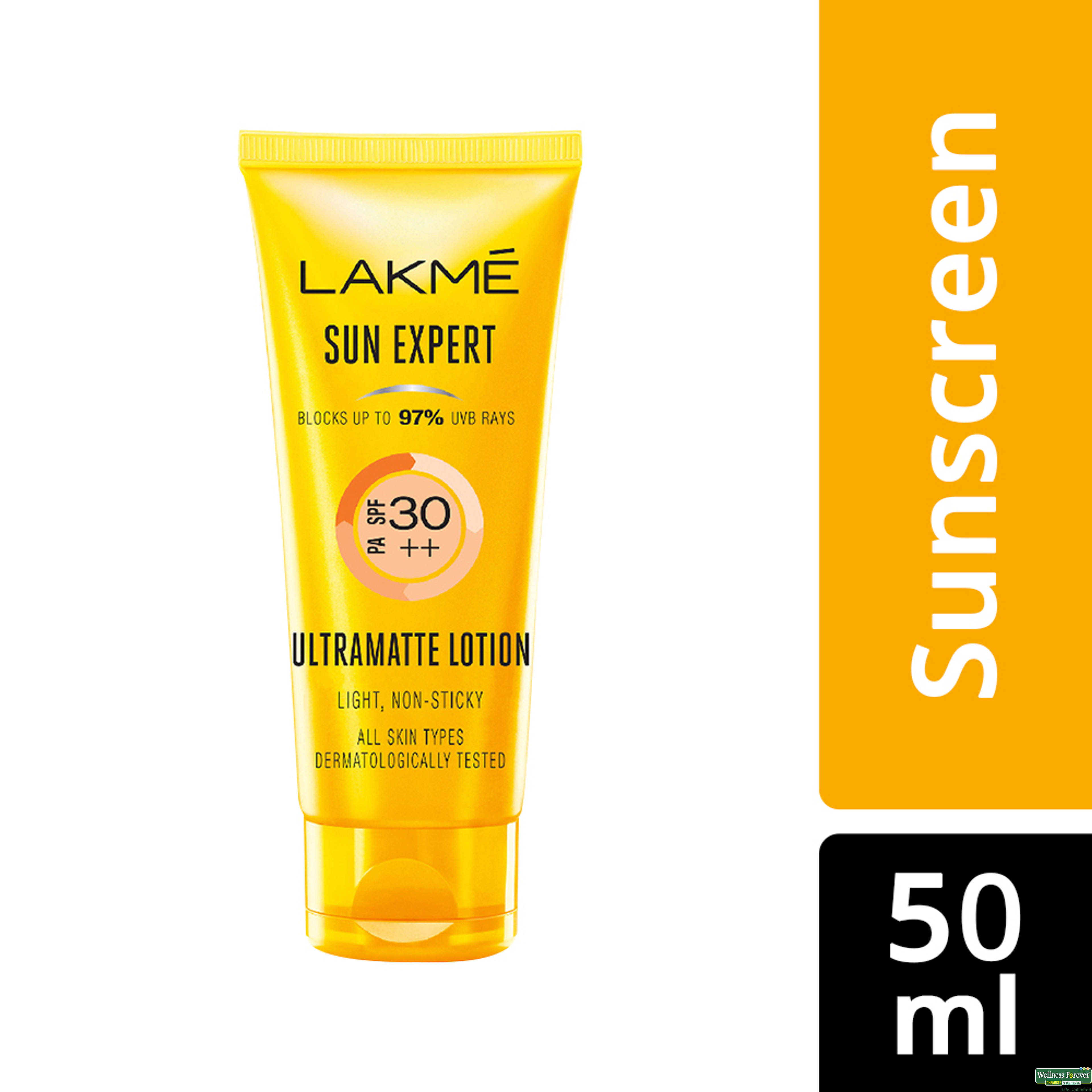 Lakme Sun expert ultramatte Sunscreen Lotion Spf30 100Ml
-image