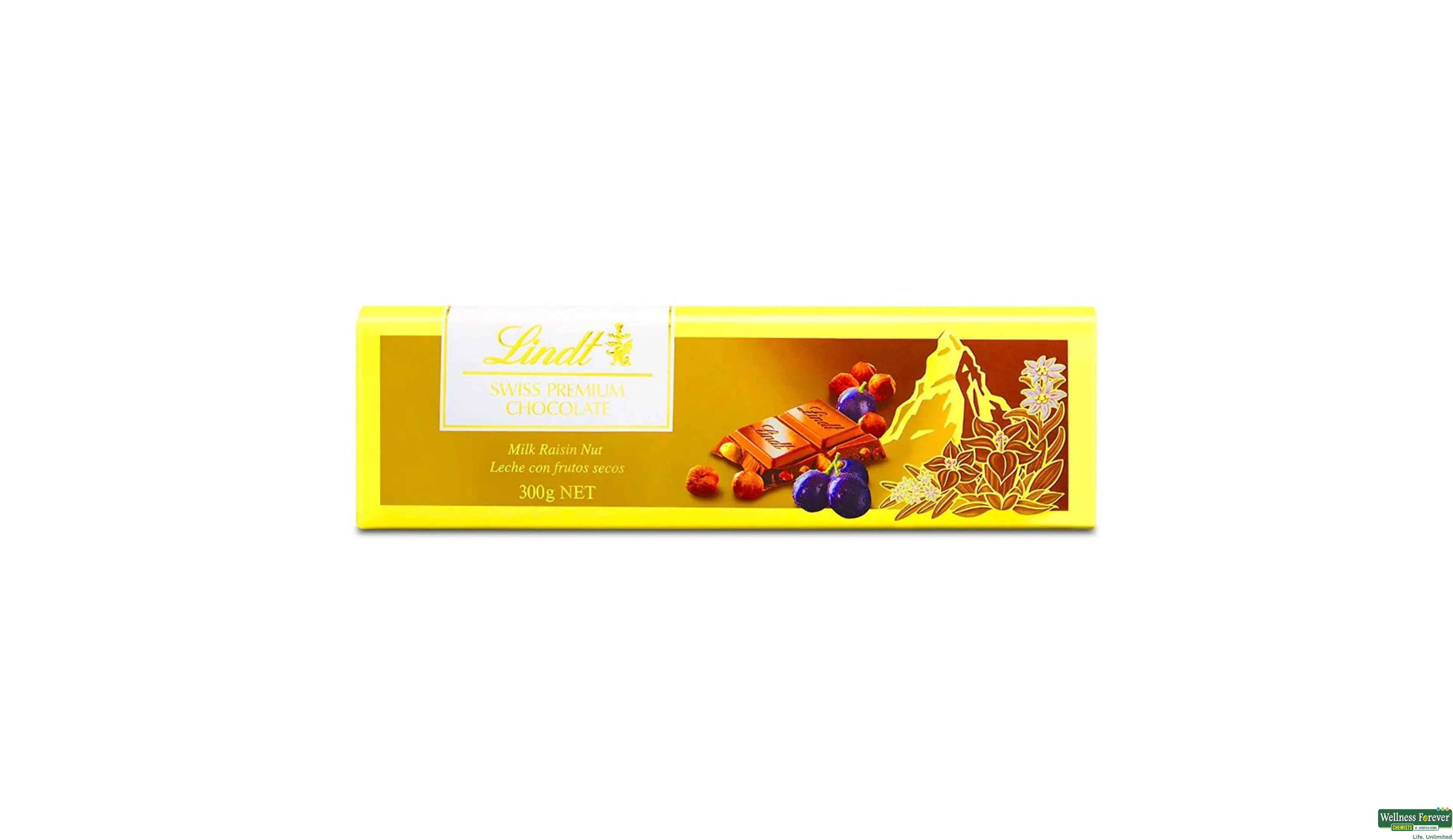 Lindt Large Swiss Milk Raisin and Hazelnut Gold Bar (10.5 oz)