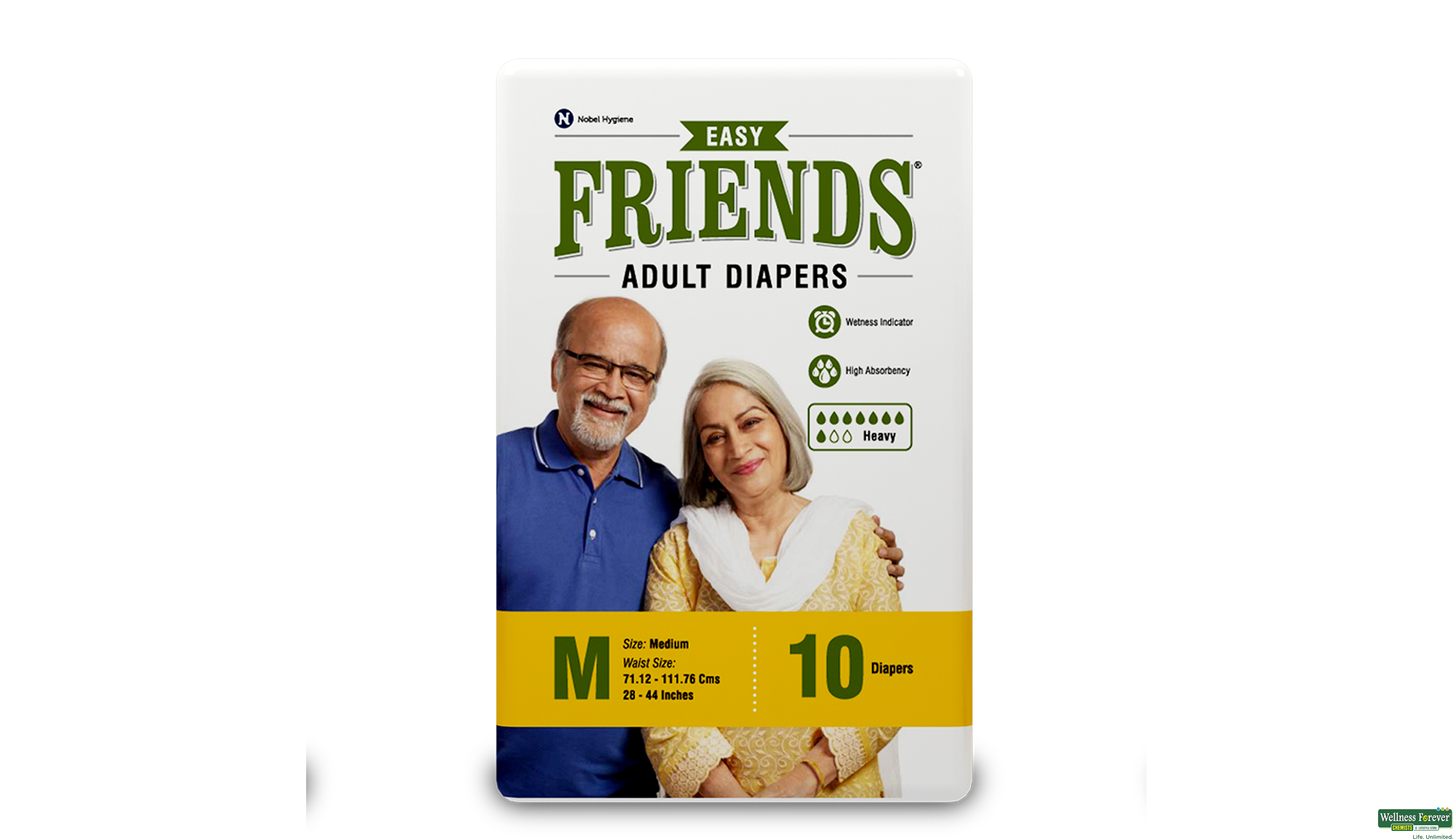 FRIENDS ADULT DIAPER EASY M 10PC- 1, 10PC, 