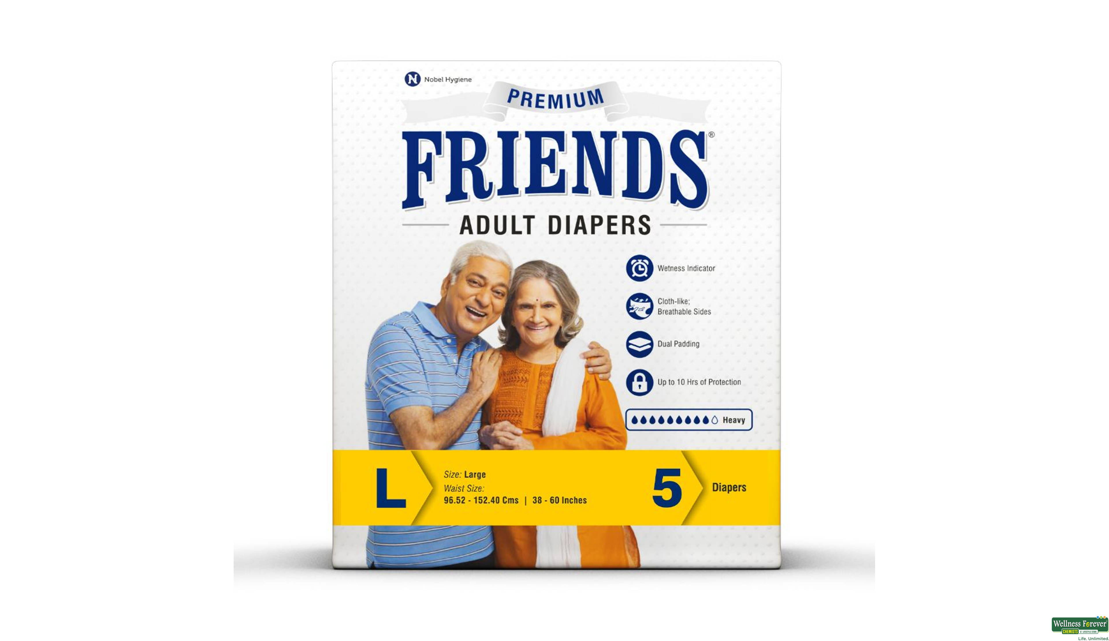 FRIENDS ADULT DIAPER EASY L 5PC- 1, 5PC, 