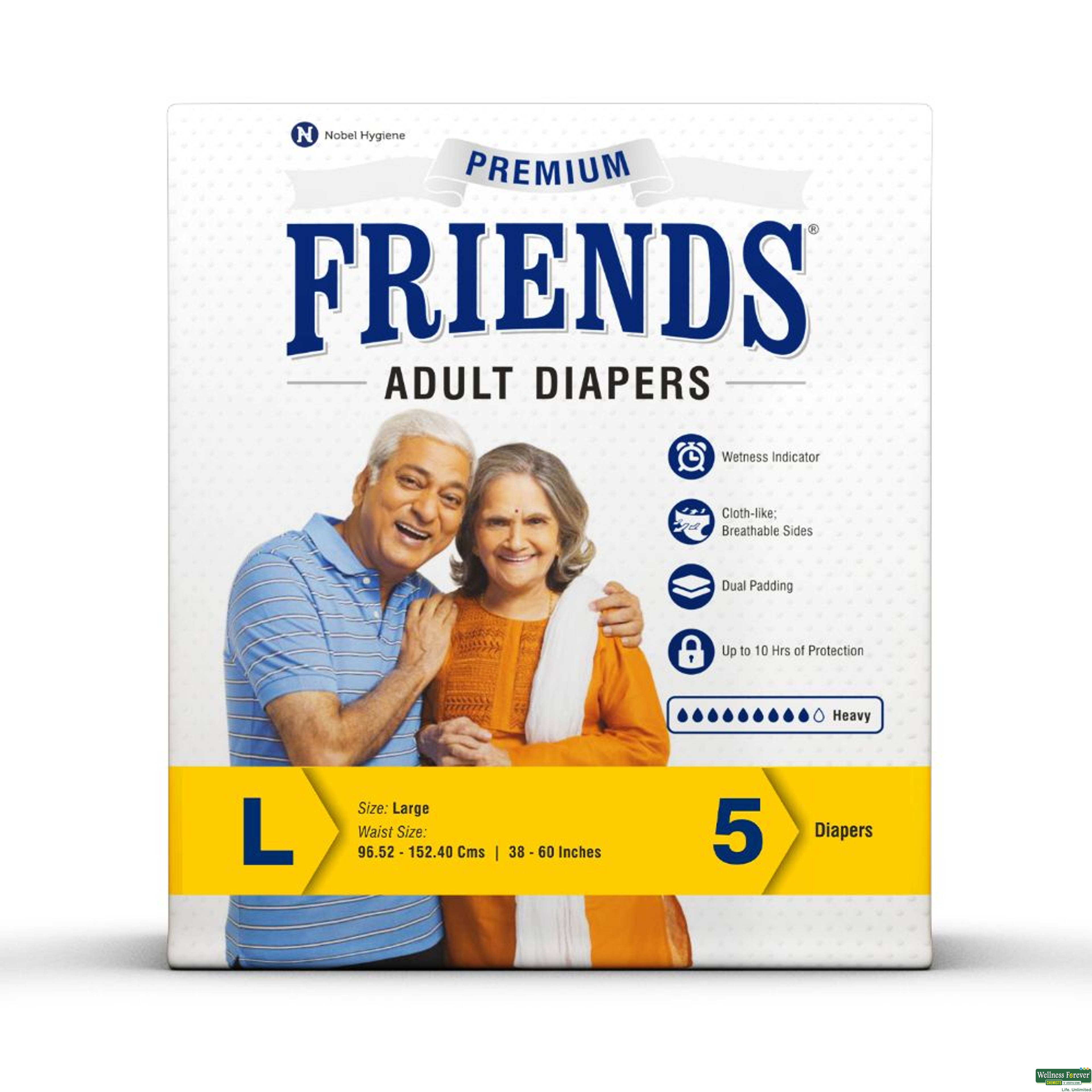 Friends Large Adult Diapers, 5 Pieces-image