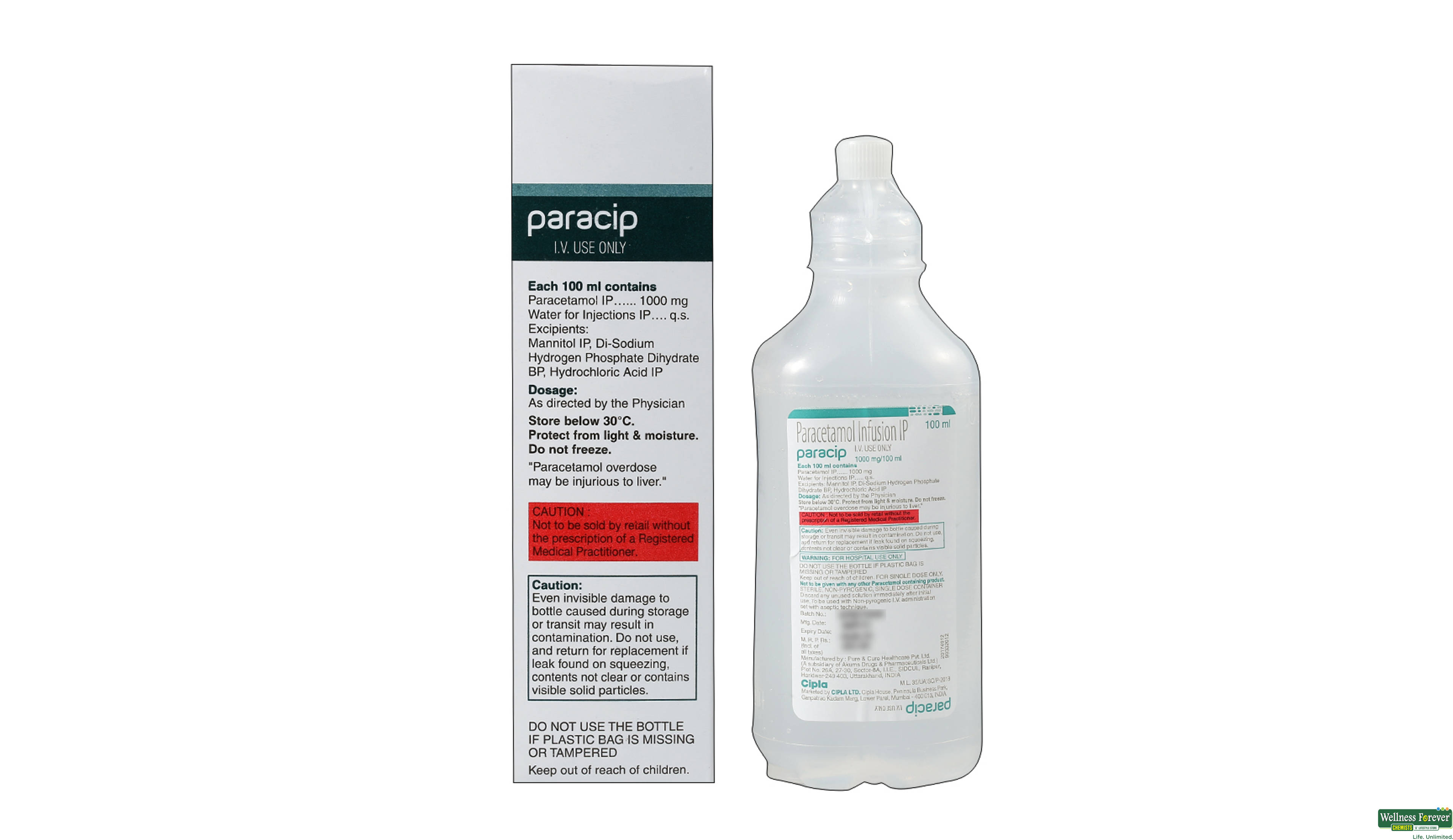 PARACIP 100ML I.V- 2, 100ML, 