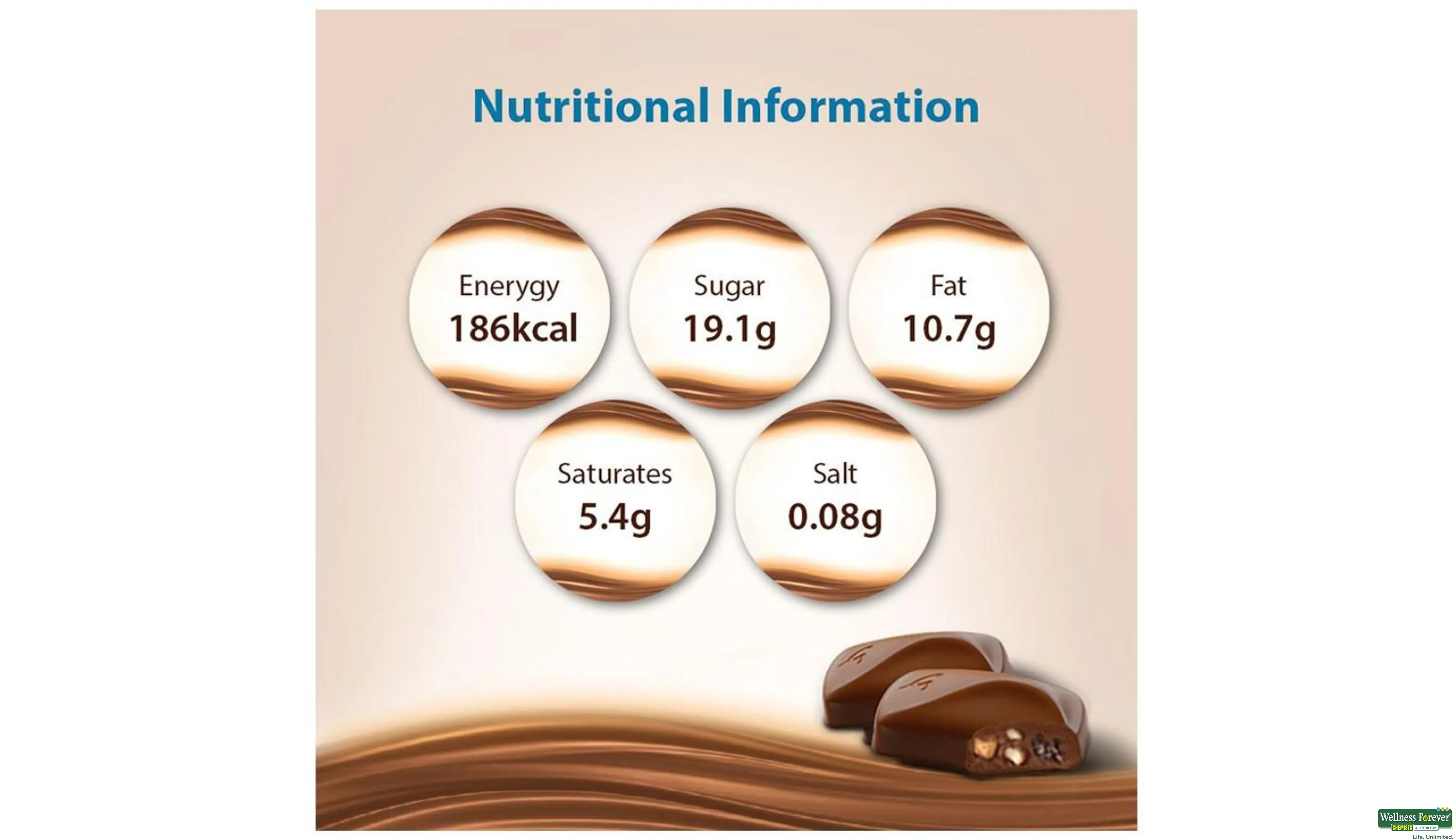 GALAXY CHOC FRUIT N NUT 43GM- 4, 43GM, 