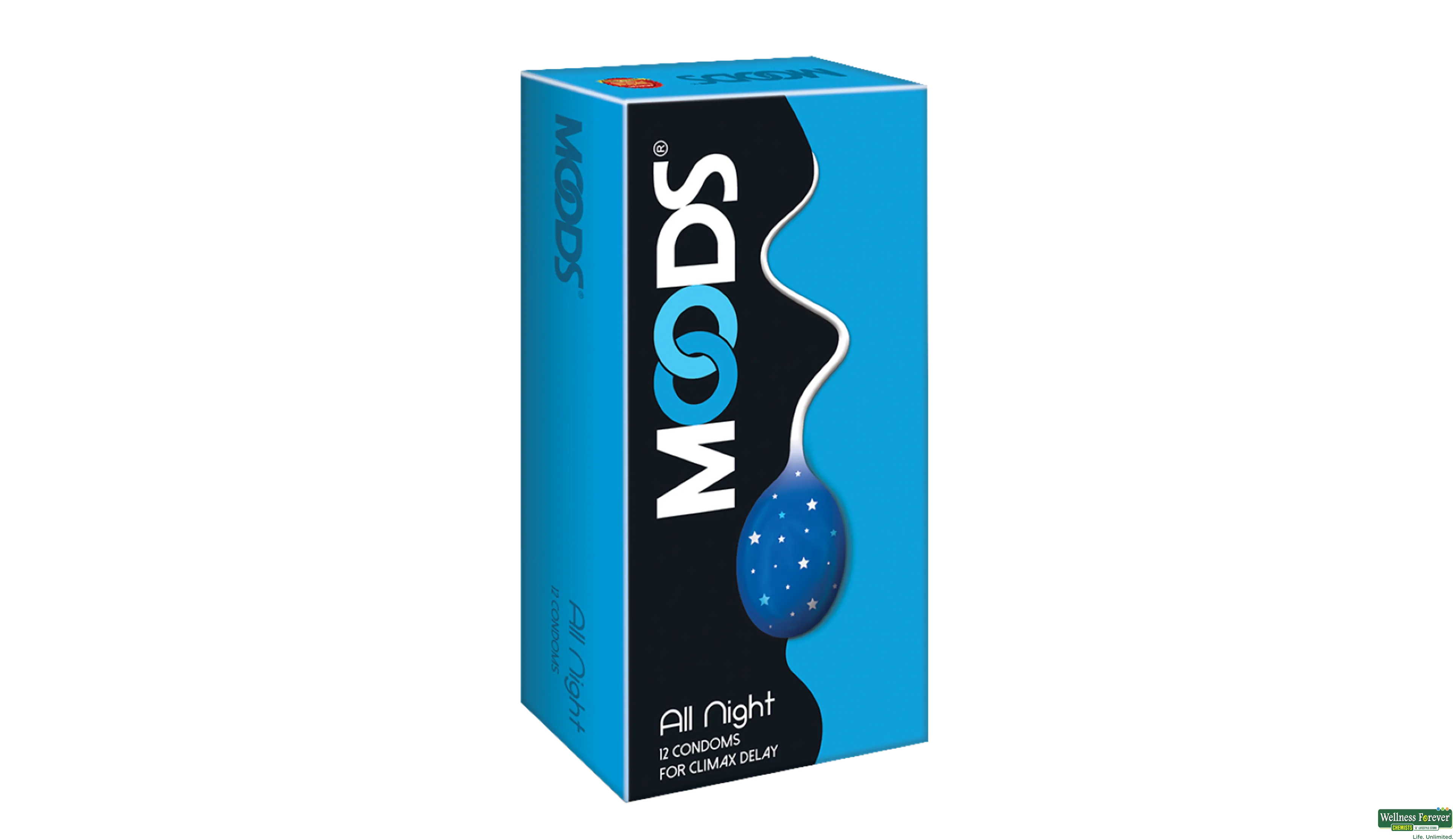 MOODS CONDOM PANACHE ALLNIGHT 12PC- 1, 12PC, 