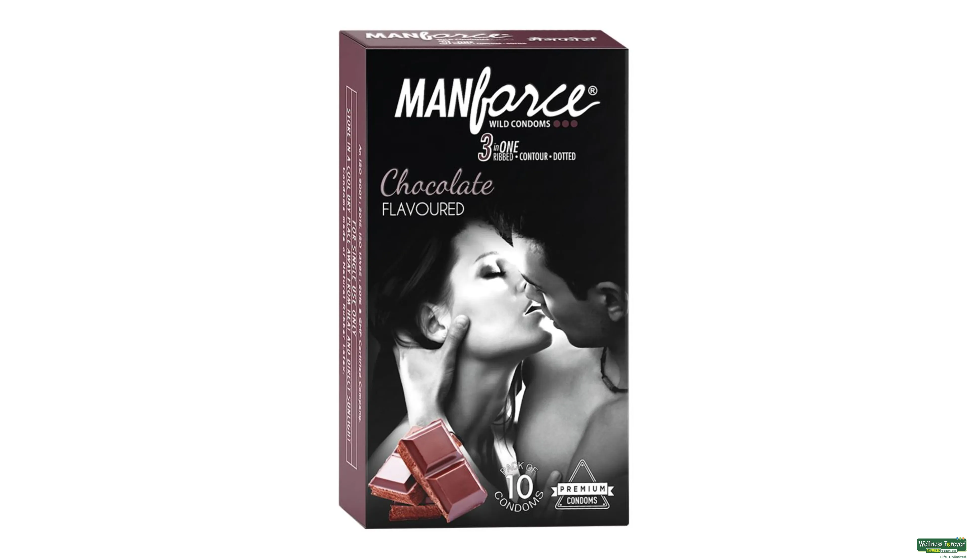 MANFORCE CONDOM CHOC 10PC- 1, 10PC, 