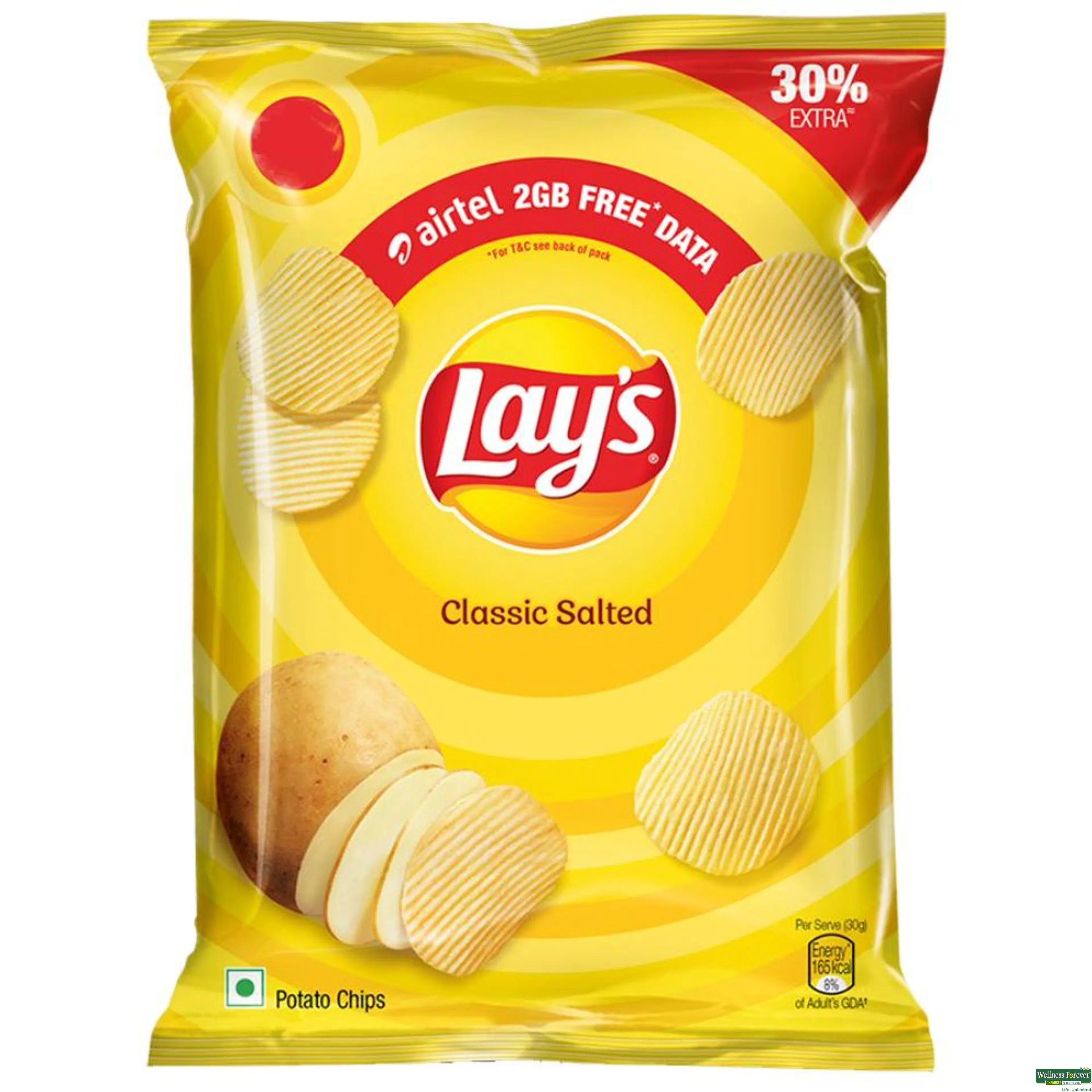 LAYS CHIPS CLASSIC SALTED 50GM-image