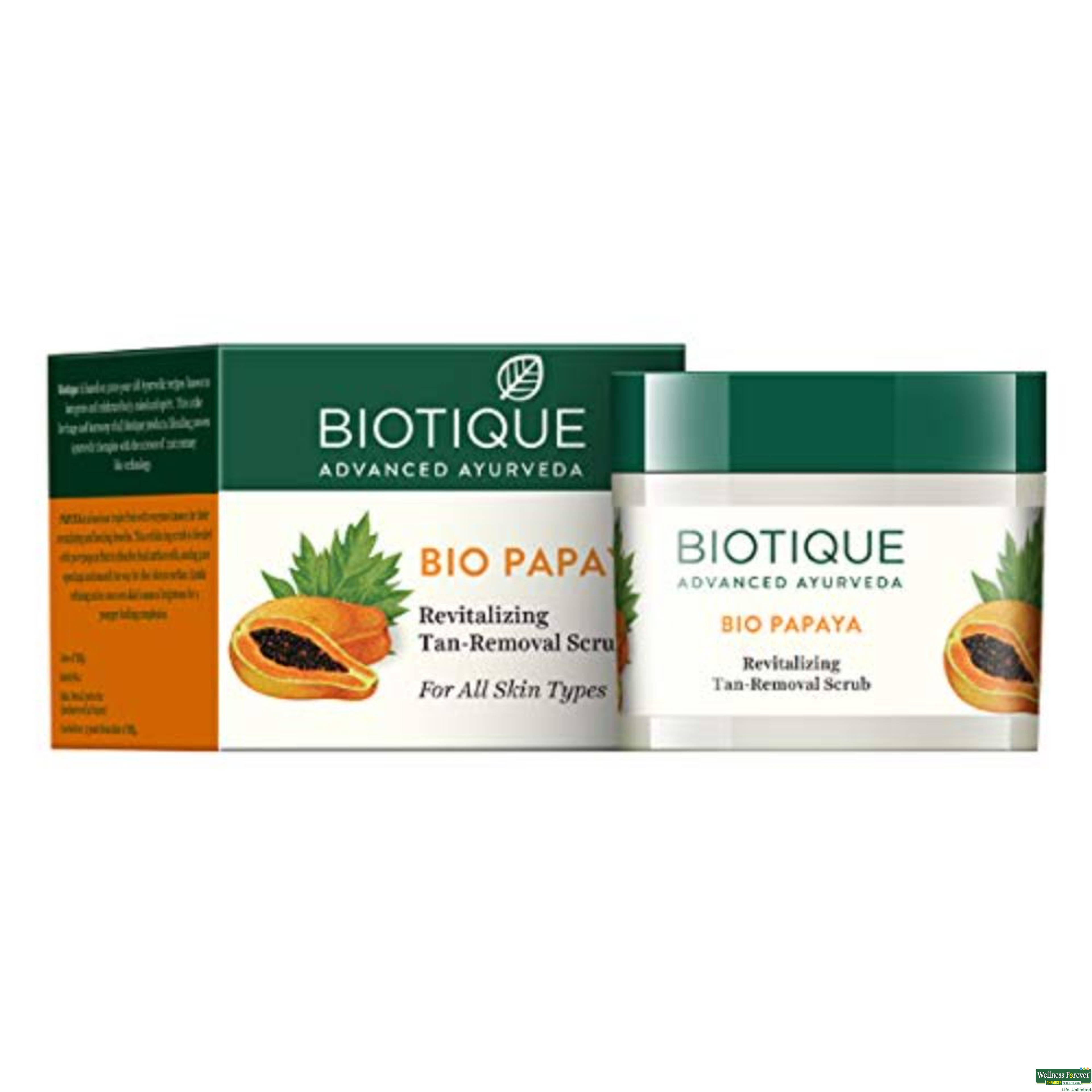 Biotique Bio Papaya Revitalizing Tan Removal Scrub, 75 g-image