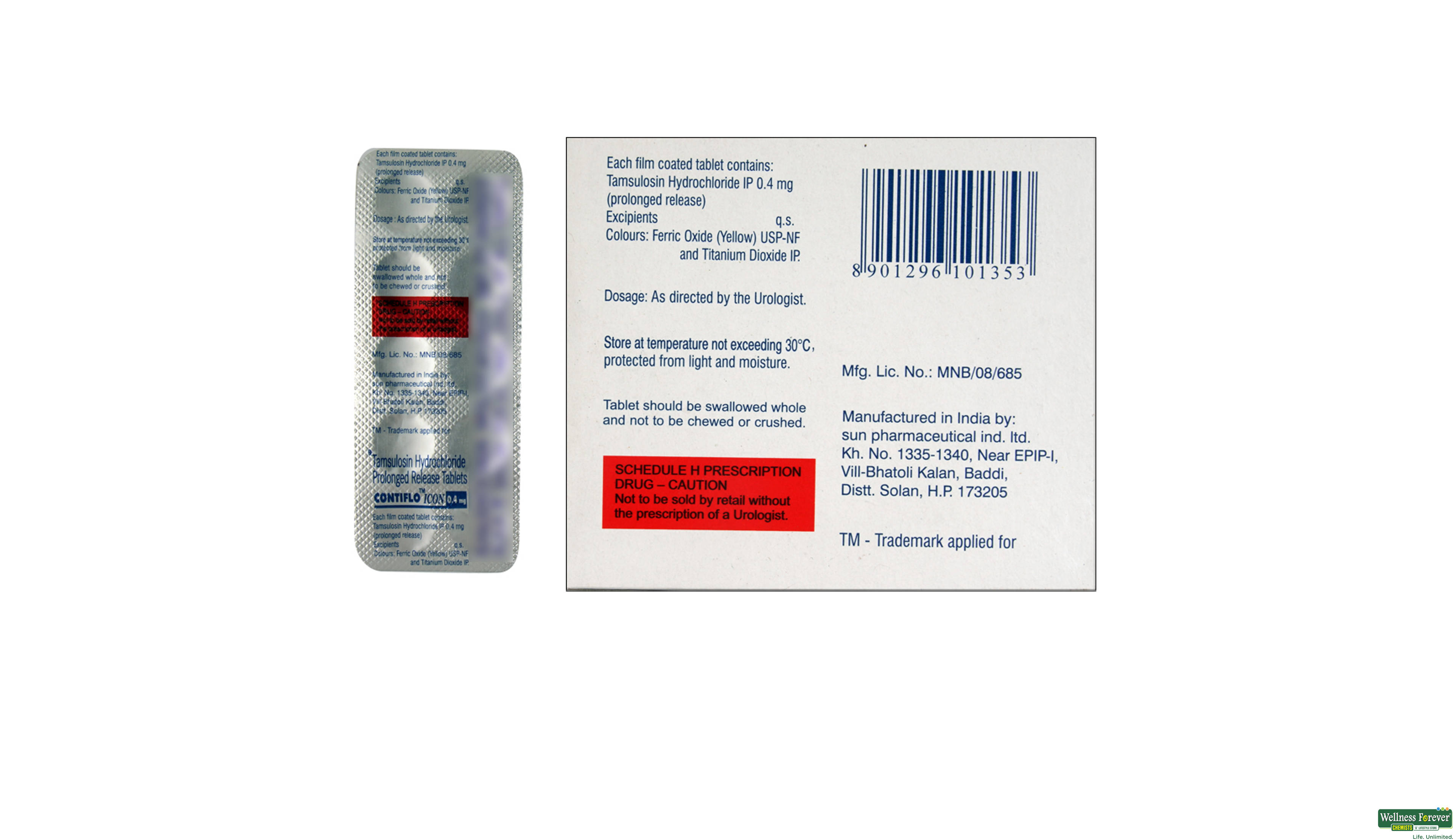 CONTIFLO-ICON 0.4MG 10TAB- 2, 10TAB, null