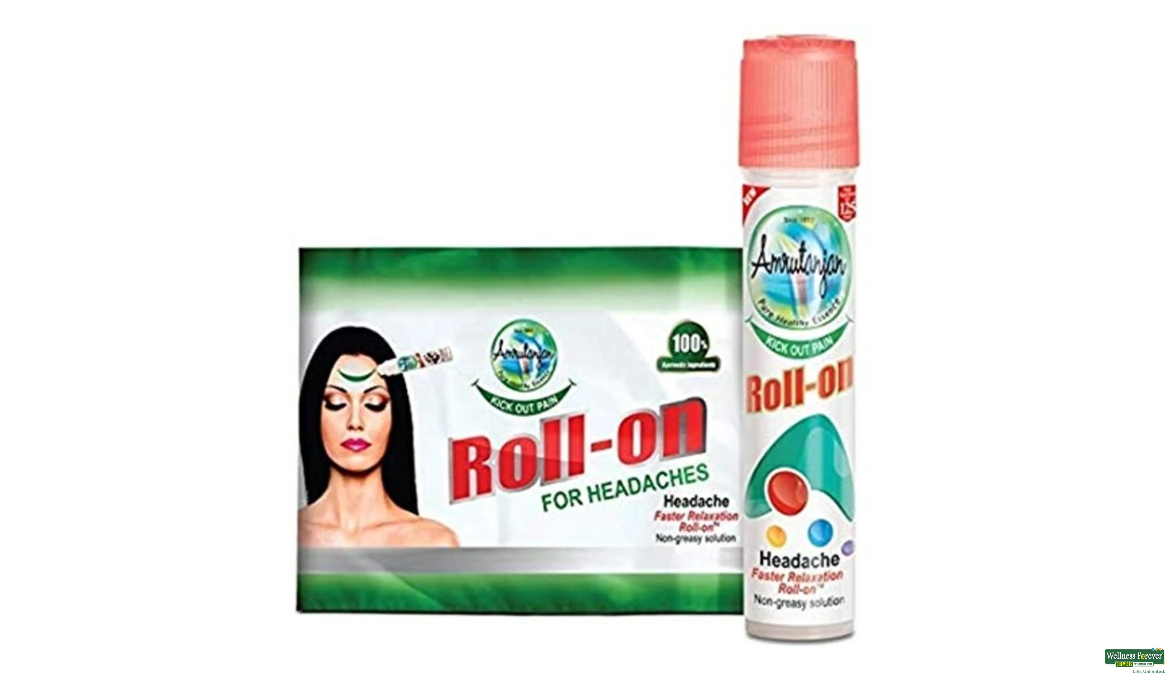 AMRUTANJAN ROLLON 10ML- 2, 10ML, 