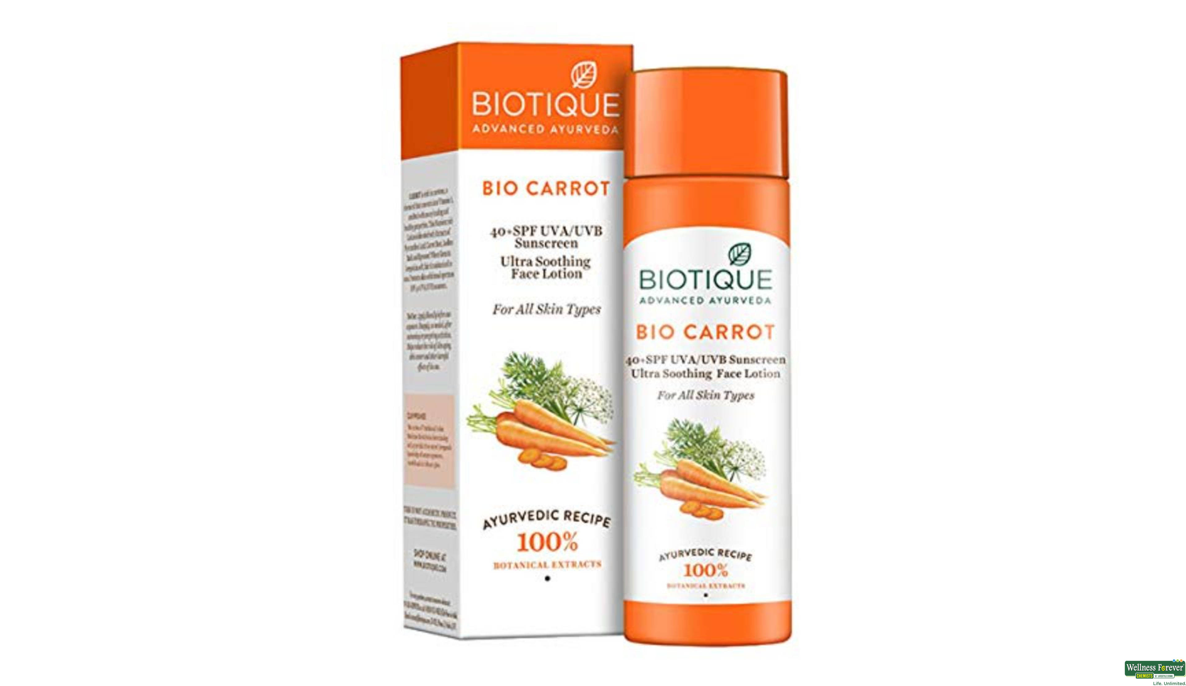 BIOT B/LTN BIO CARROT SPF40 120ML- 1, 120ML, 