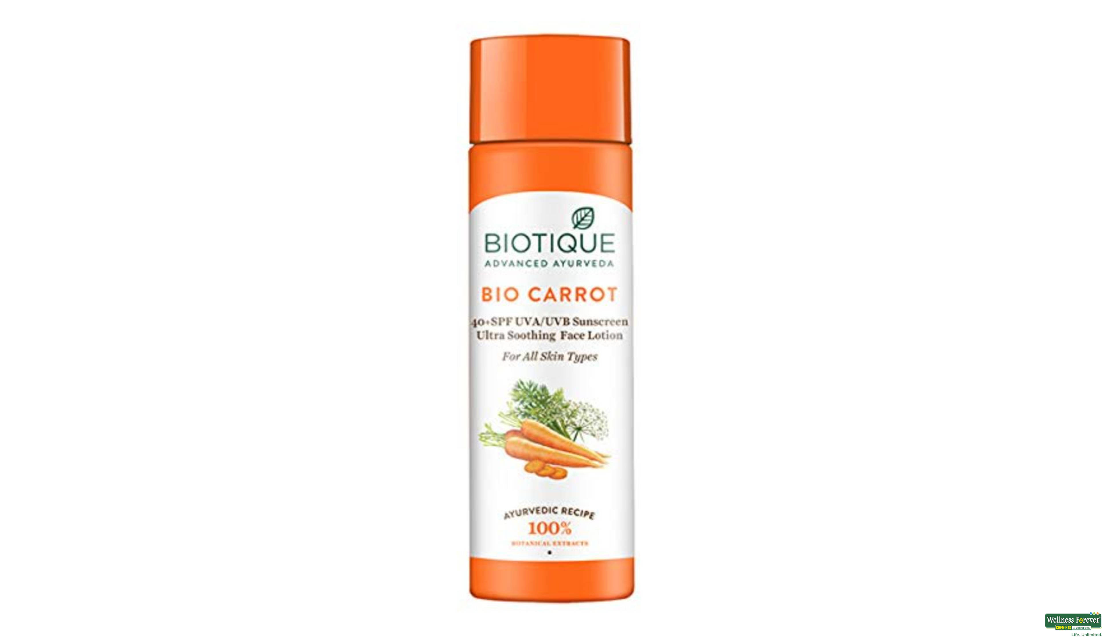 BIOT B/LTN BIO CARROT SPF40 120ML- 3, 120ML, 