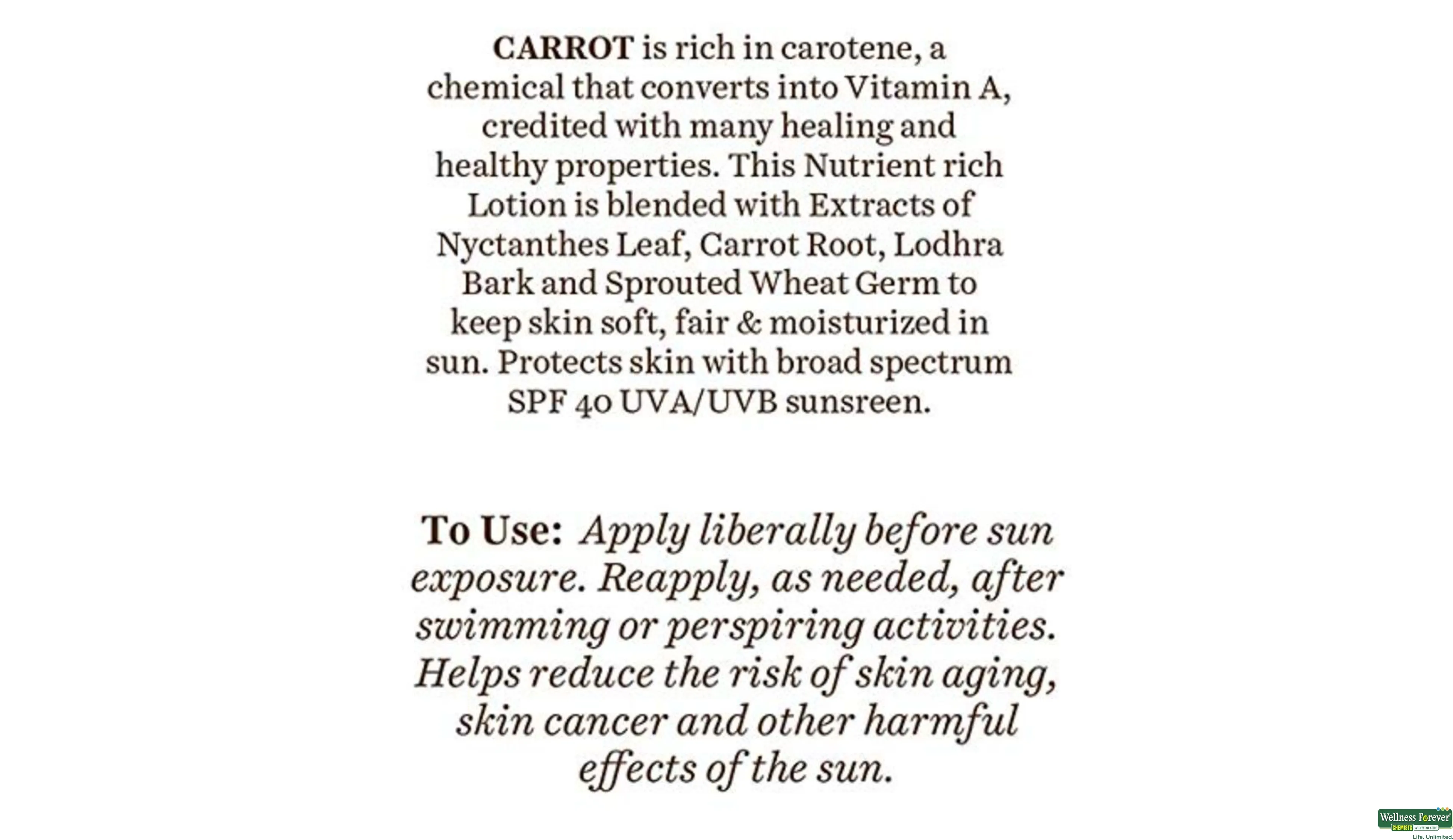 BIOT B/LTN BIO CARROT SPF40 120ML- 5, 120ML, 