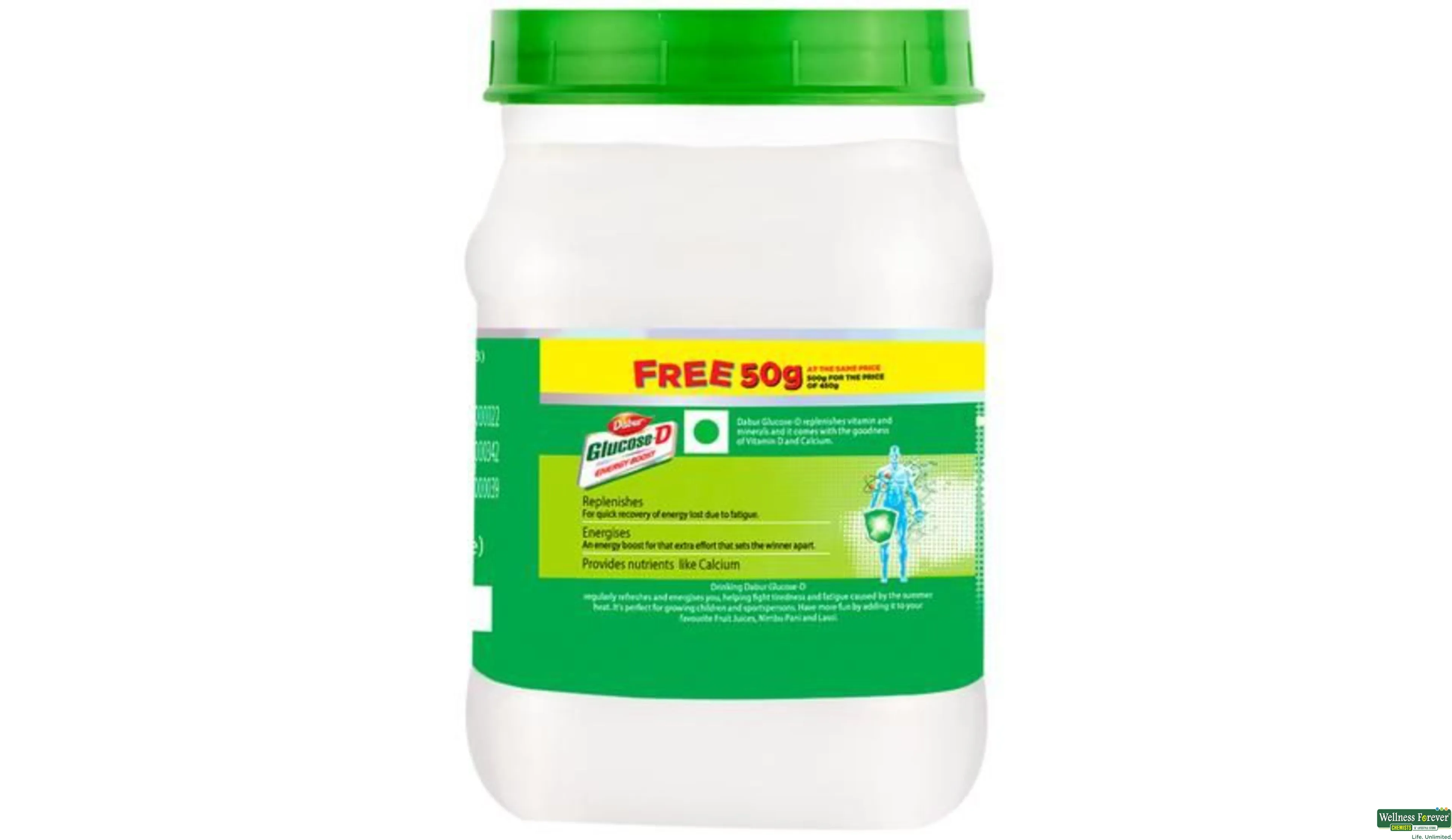 DABUR GLUCOSE-D JAR 500GM- 4, 500GM, 