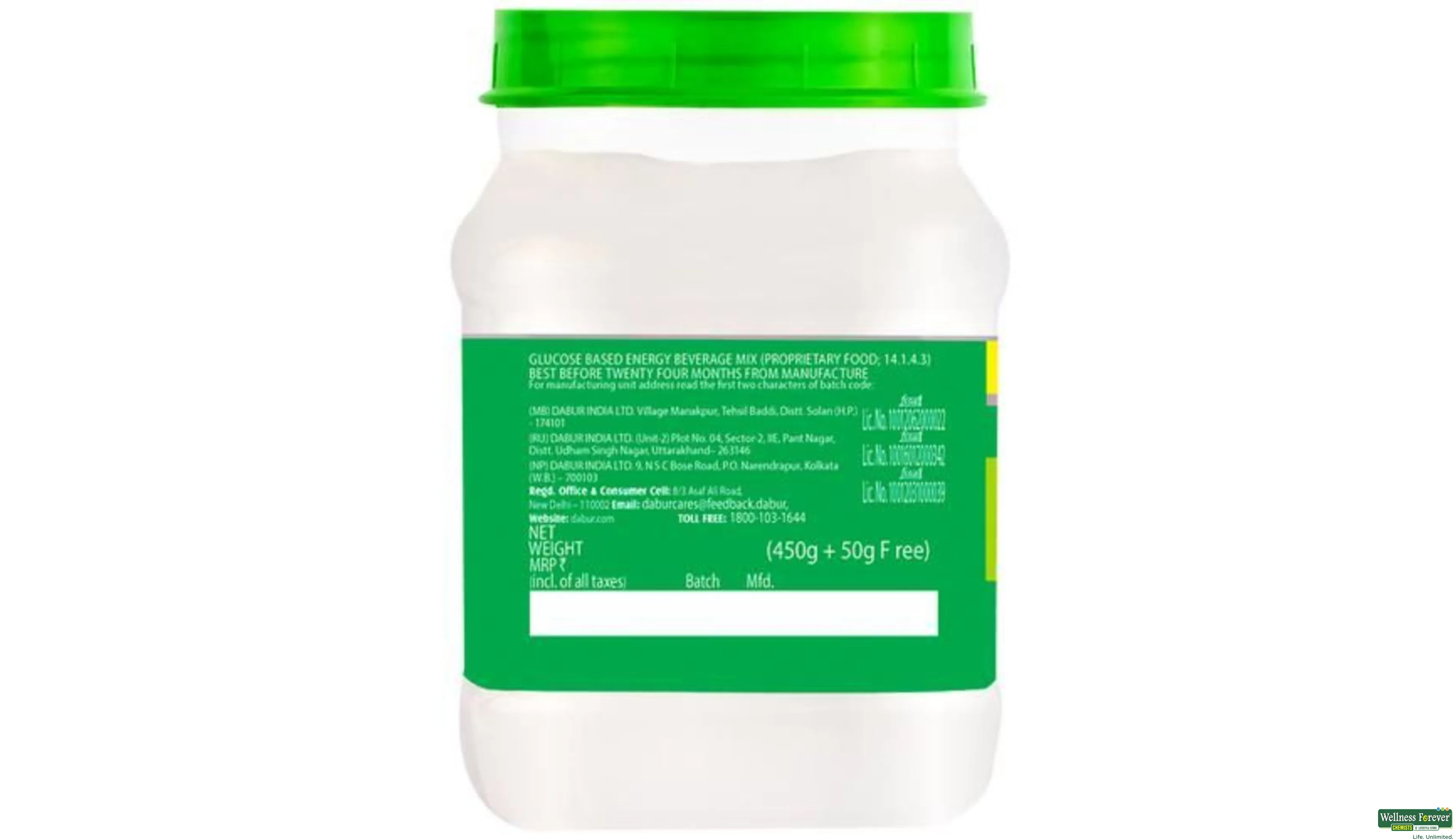 DABUR GLUCOSE-D JAR 500GM- 5, 500GM, 