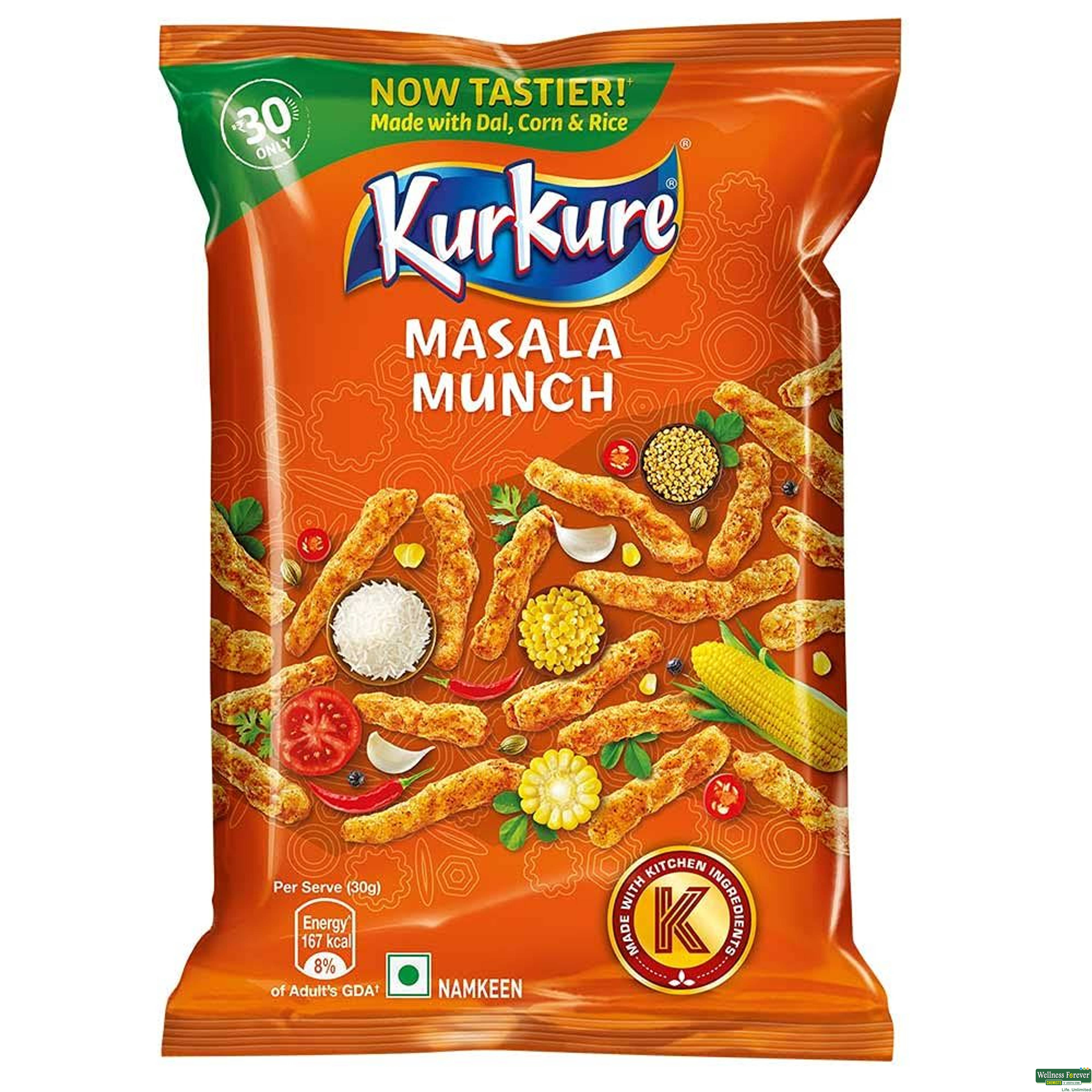 Kurkure Masala Munch Snacks, 115 g-image