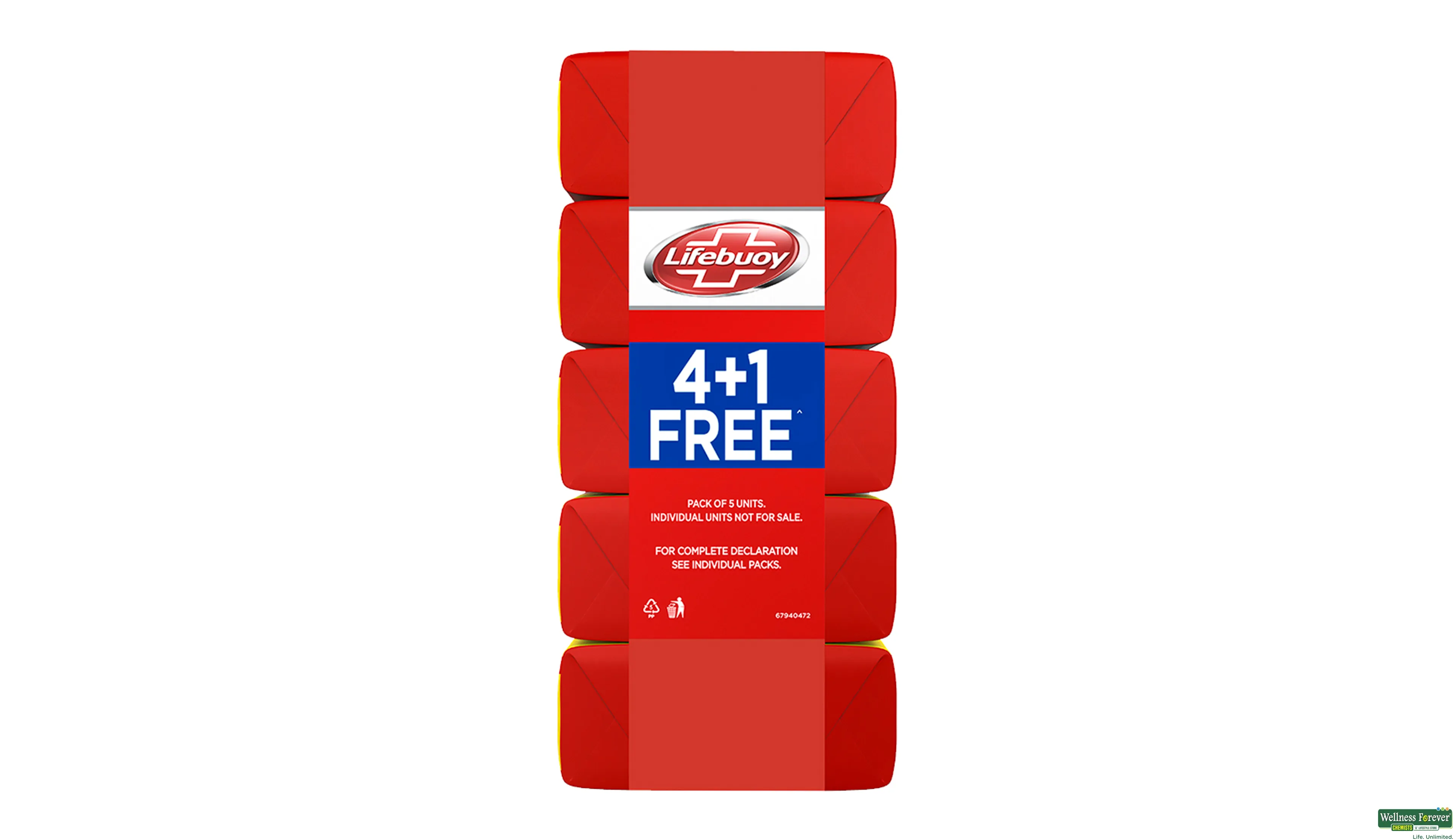 LIFEBUOY SOAP TOTAL 125GM- 5, 125GM, 